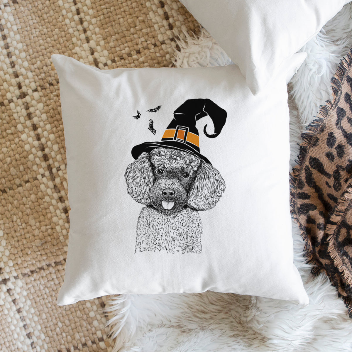 George the Toy Poodle - Throw Pillow Cover