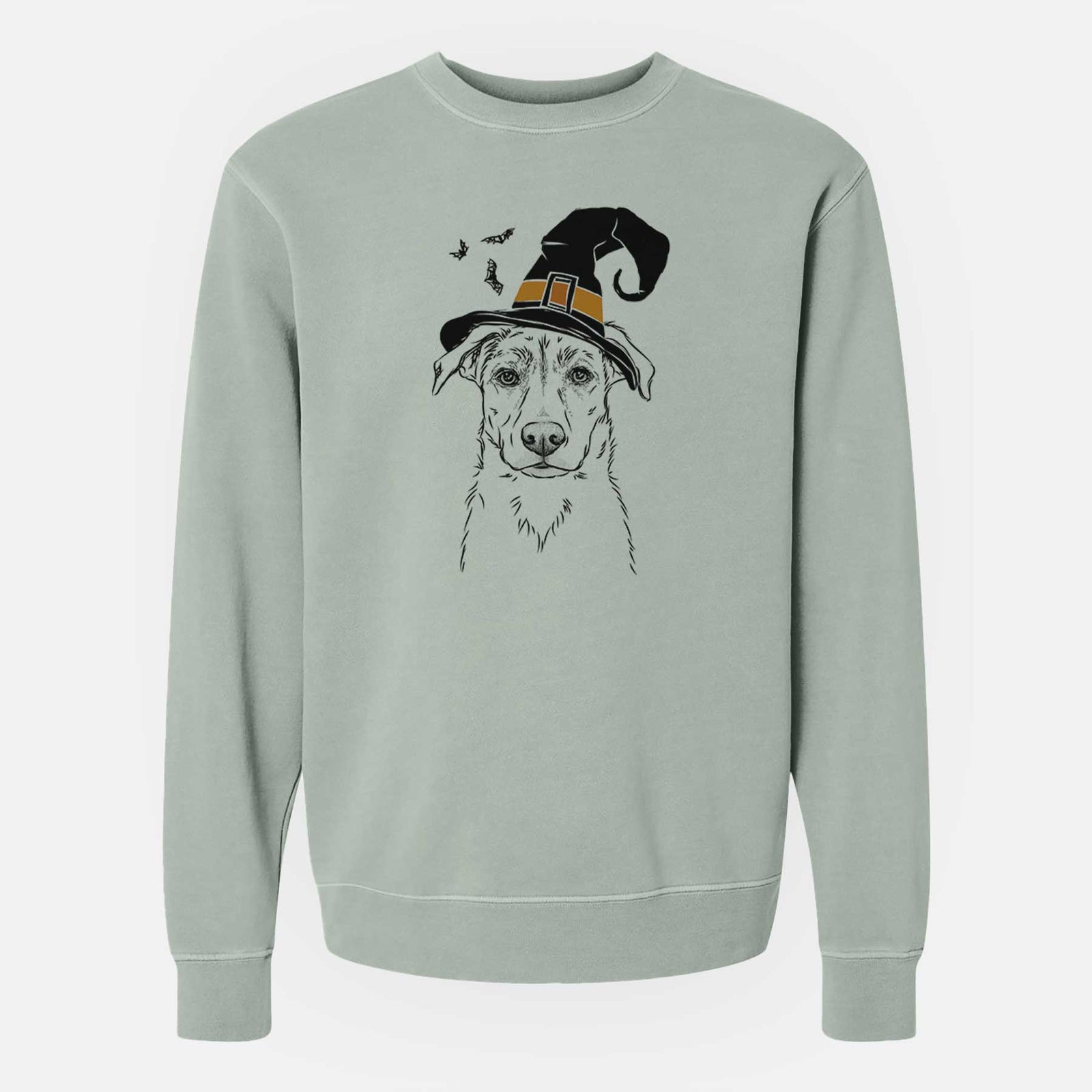 Witch Peanut the Lab Mix - Unisex Pigment Dyed Crew Sweatshirt