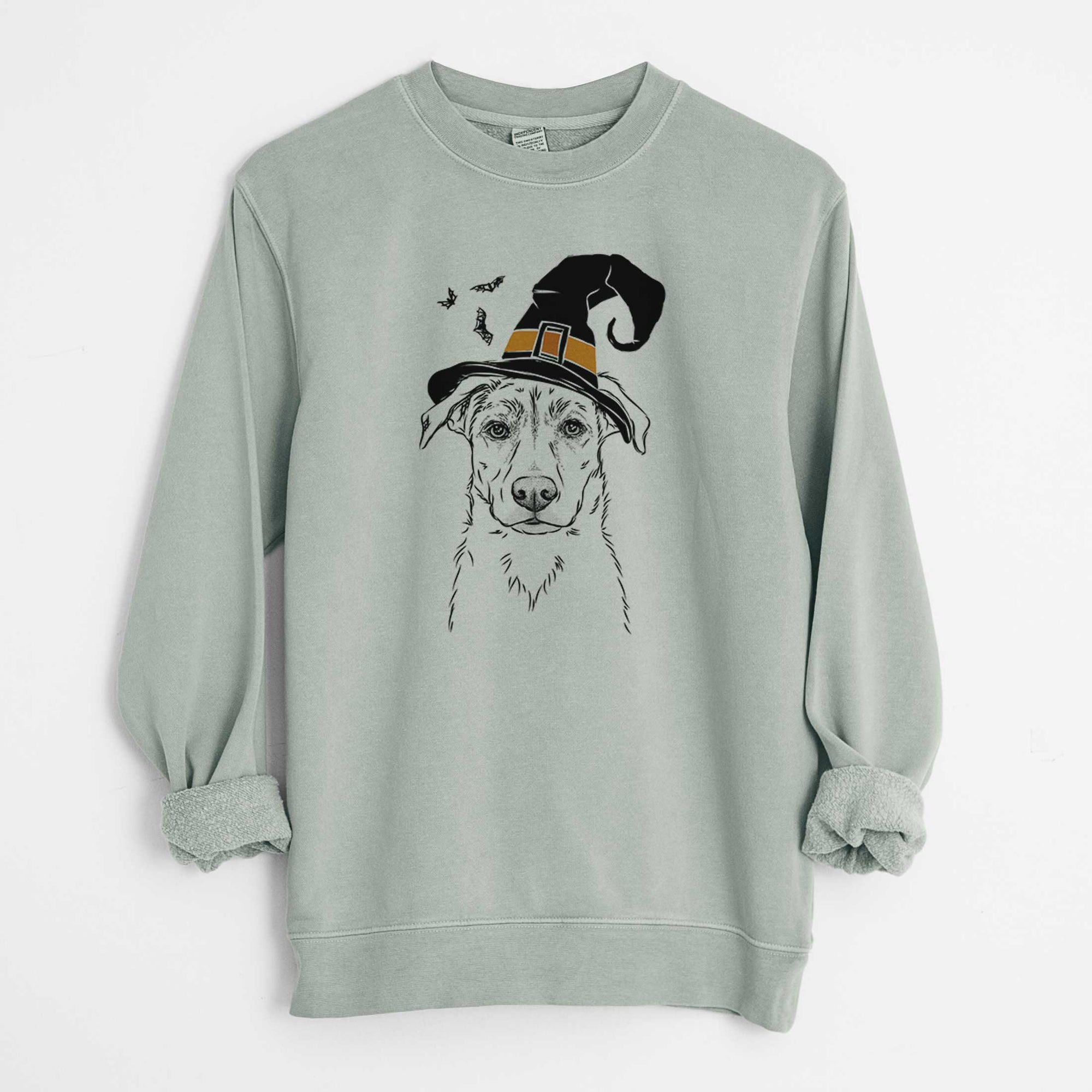Witch Peanut the Lab Mix - Unisex Pigment Dyed Crew Sweatshirt