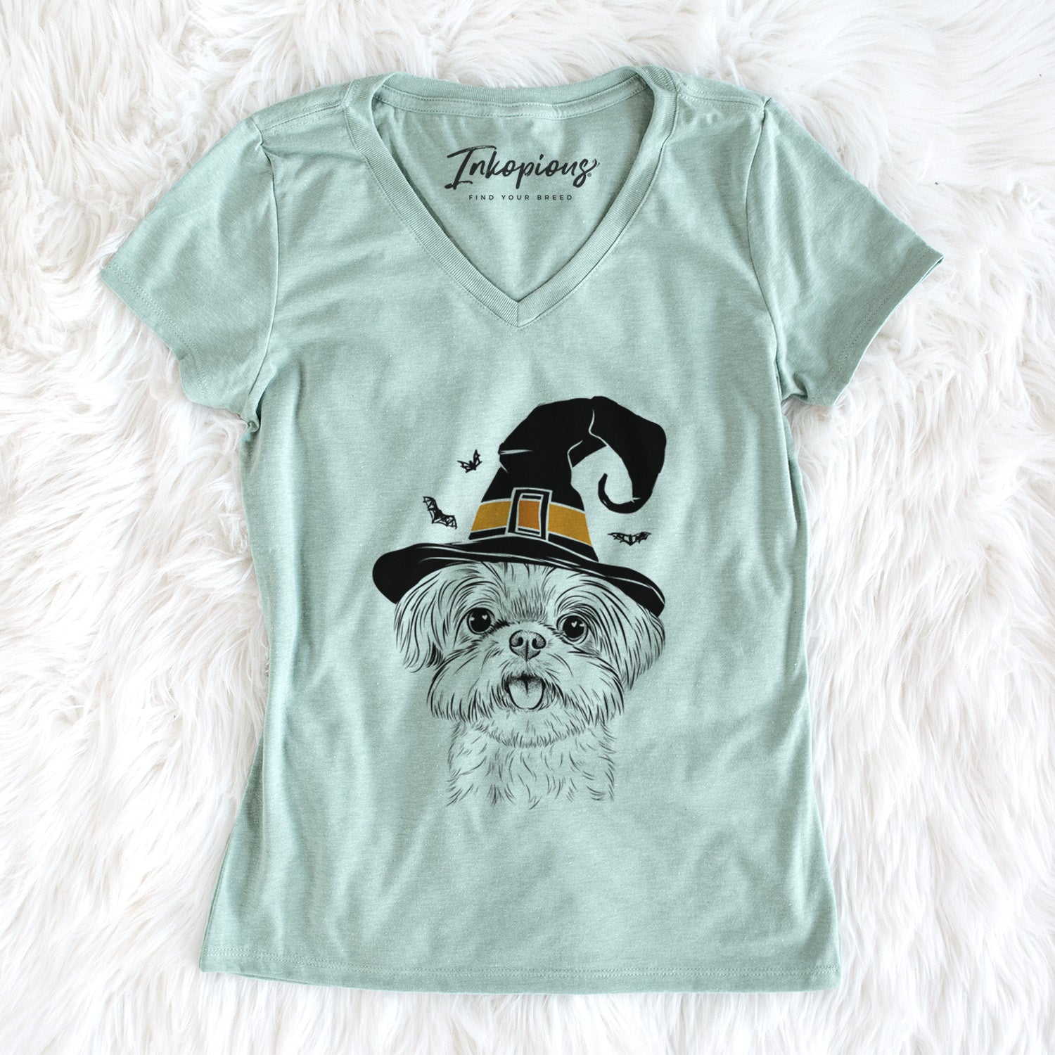 Witch Pebbles the Shorkie - Women's Perfect V-neck Shirt