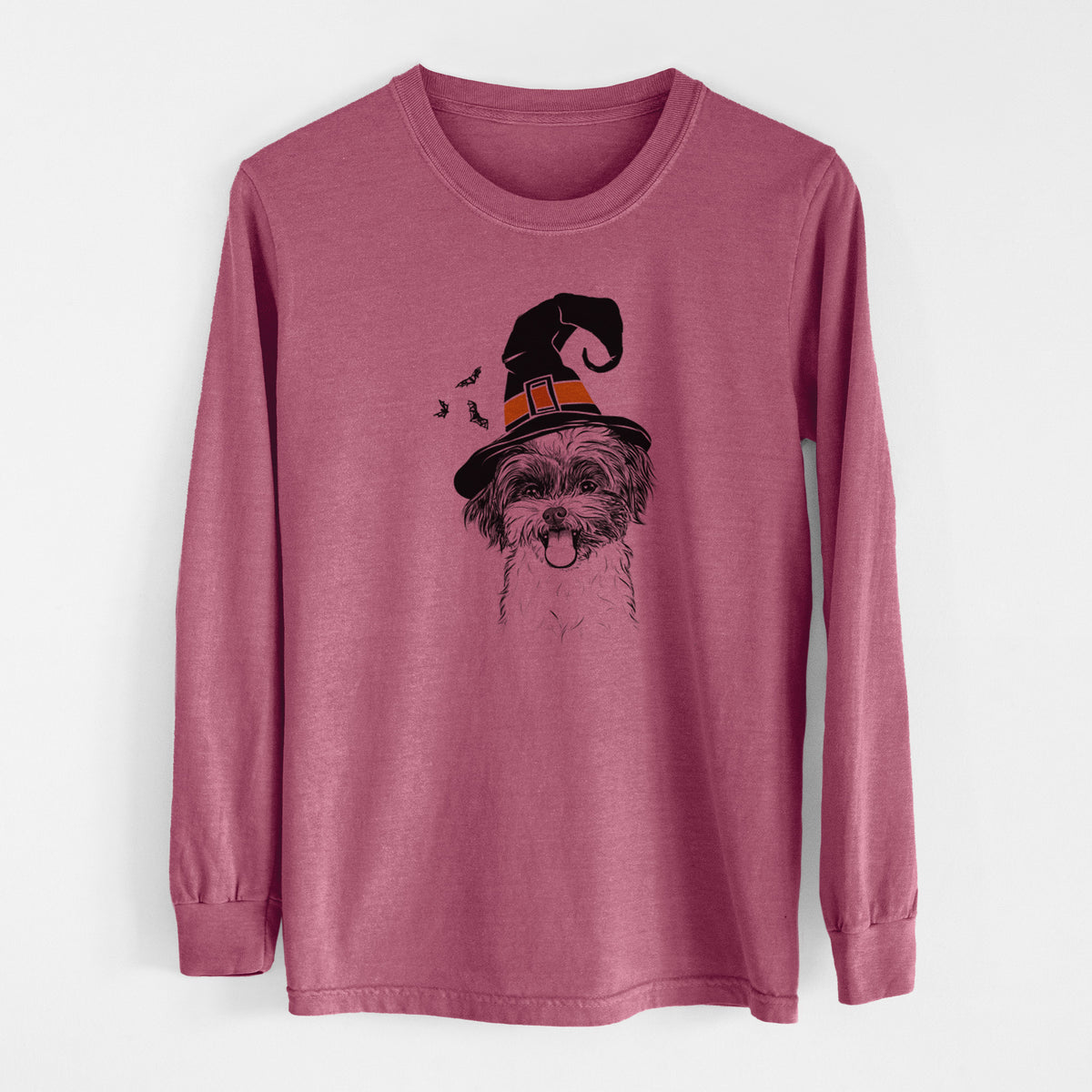 Witch Pepper the Shihpoo - Men's Heavyweight 100% Cotton Long Sleeve