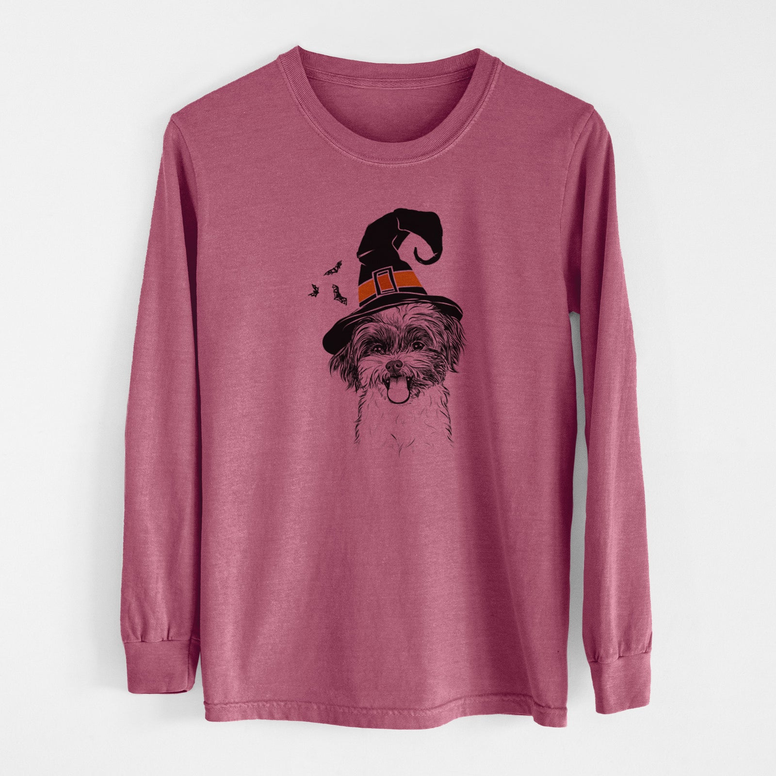 Witch Pepper the Shihpoo - Men's Heavyweight 100% Cotton Long Sleeve
