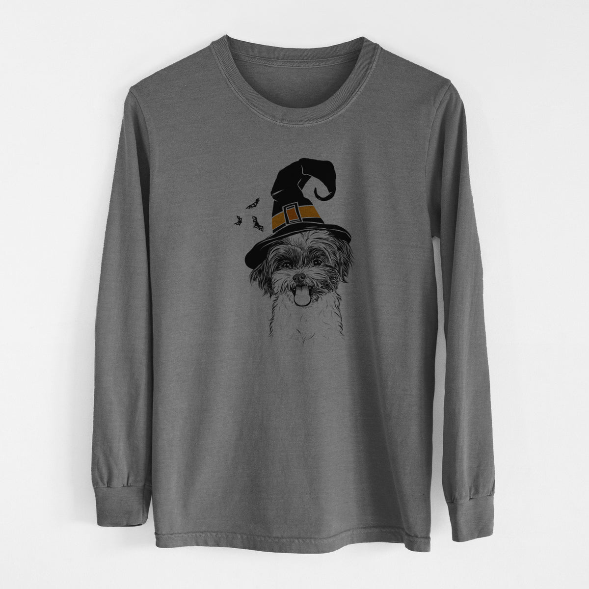 Witch Pepper the Shihpoo - Men's Heavyweight 100% Cotton Long Sleeve