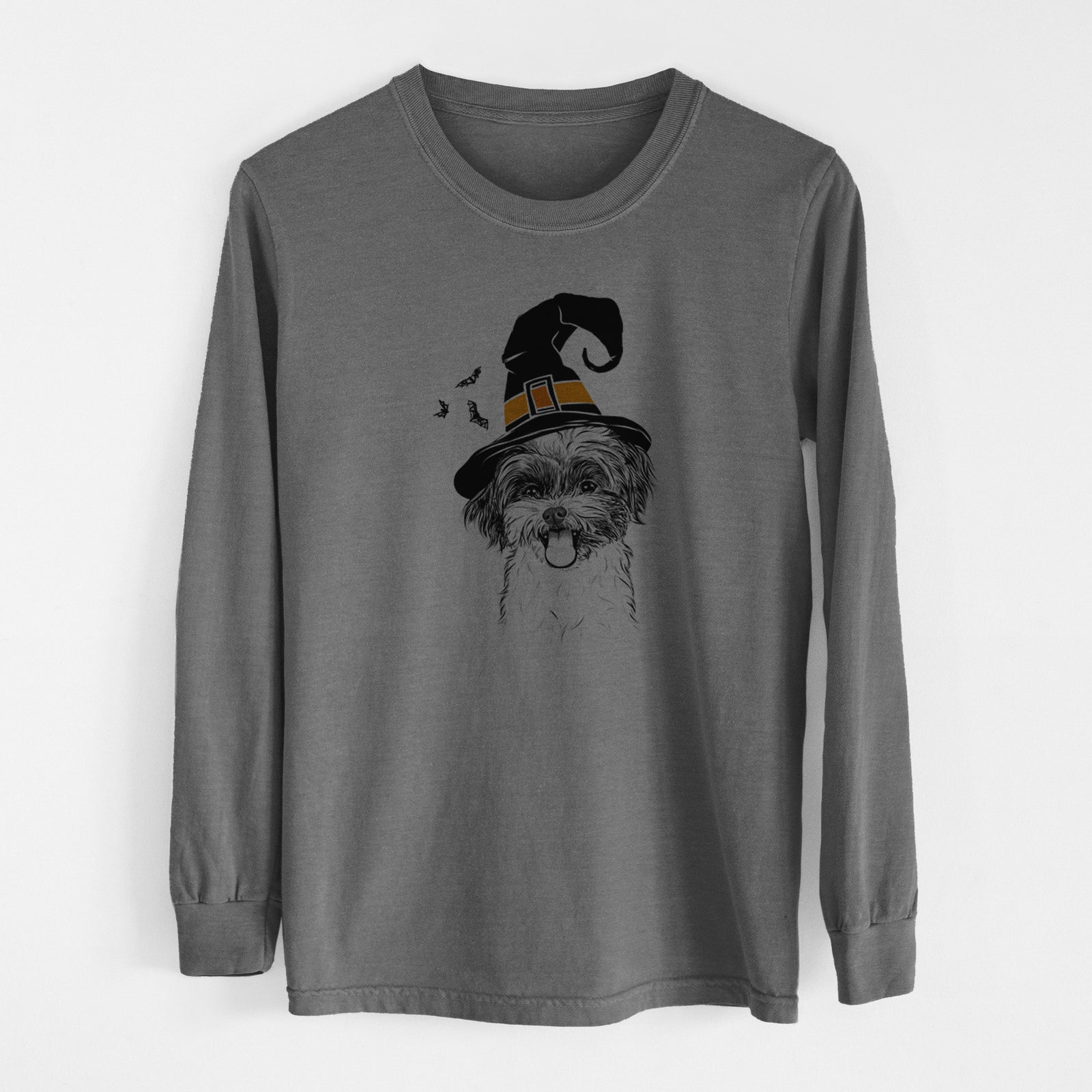 Witch Pepper the Shihpoo - Men's Heavyweight 100% Cotton Long Sleeve