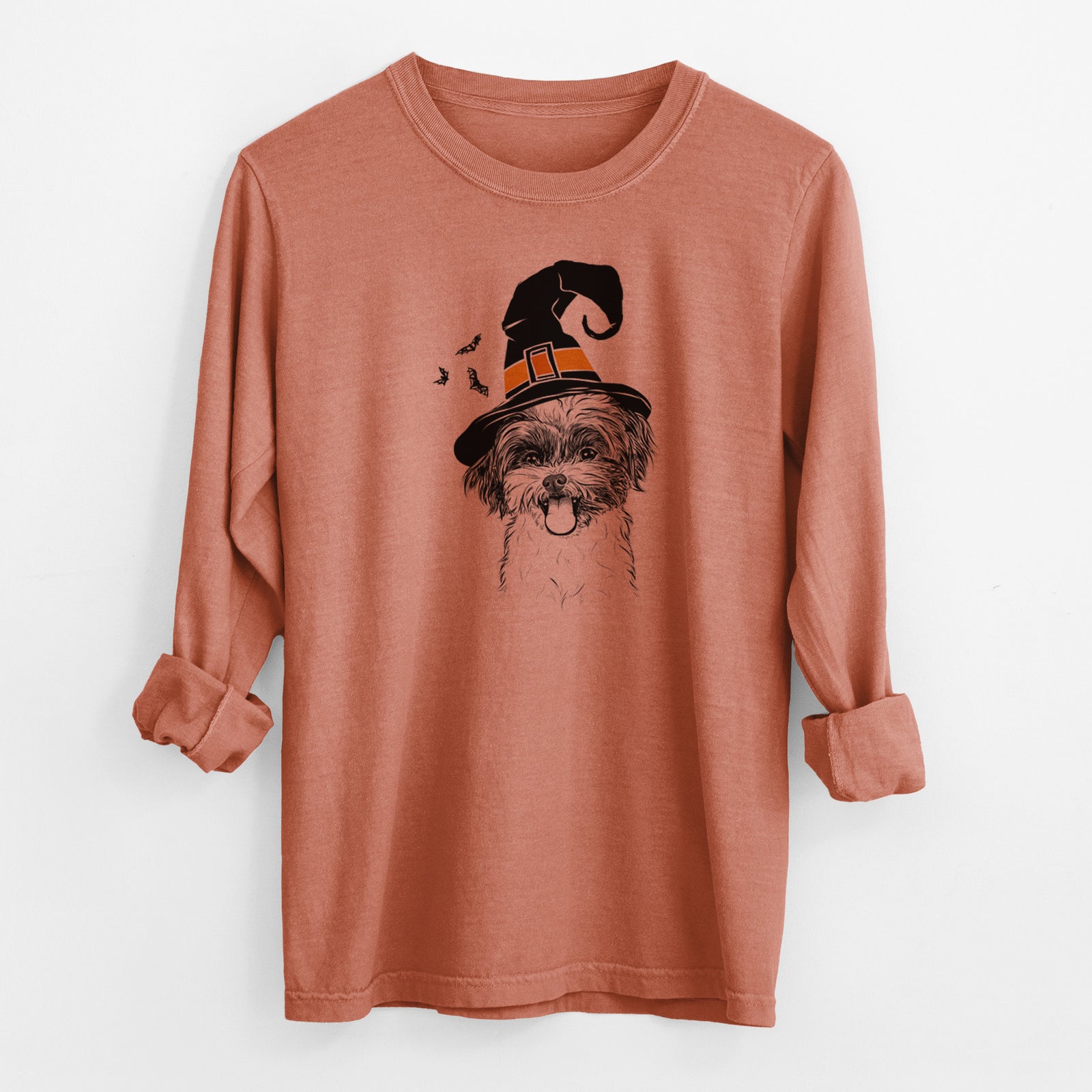 Witch Pepper the Shihpoo - Men's Heavyweight 100% Cotton Long Sleeve
