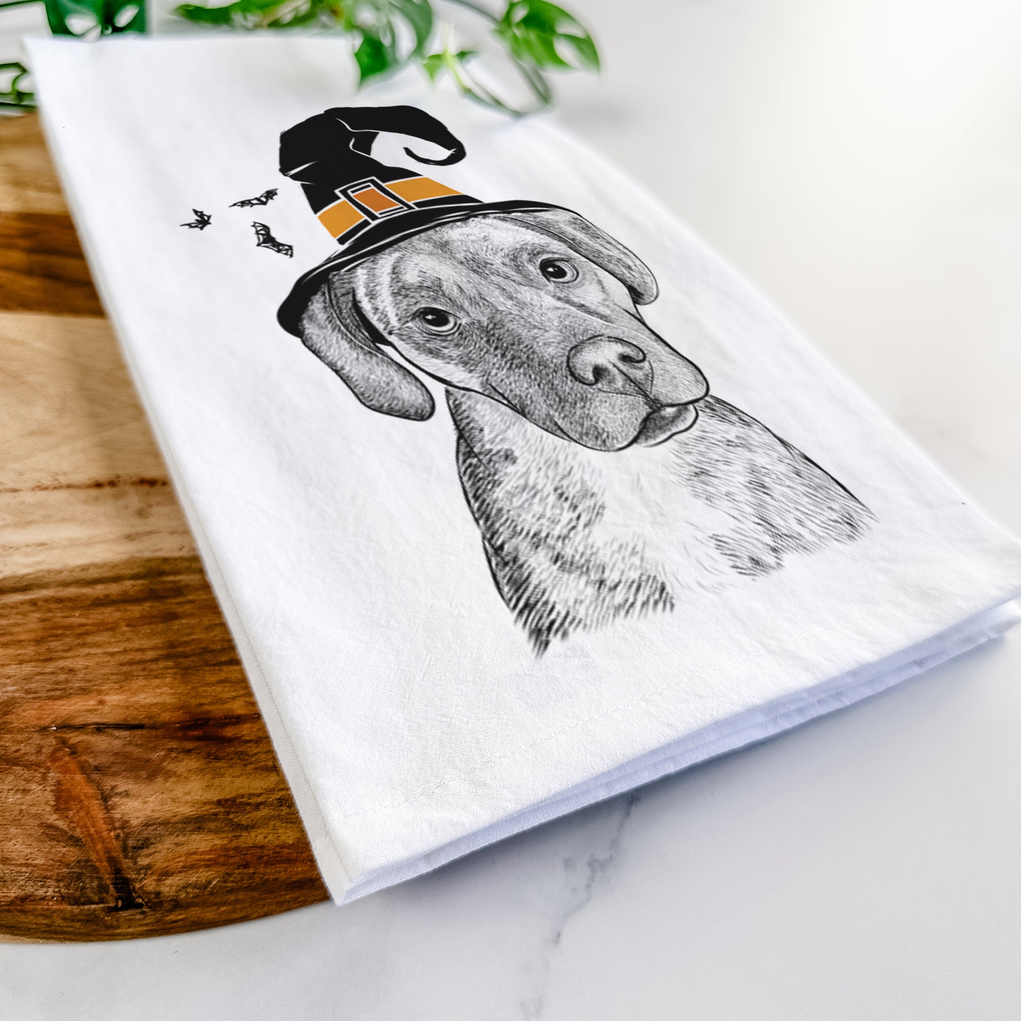 Peyton Manning the Beagle Bulldog Mix Tea Towel