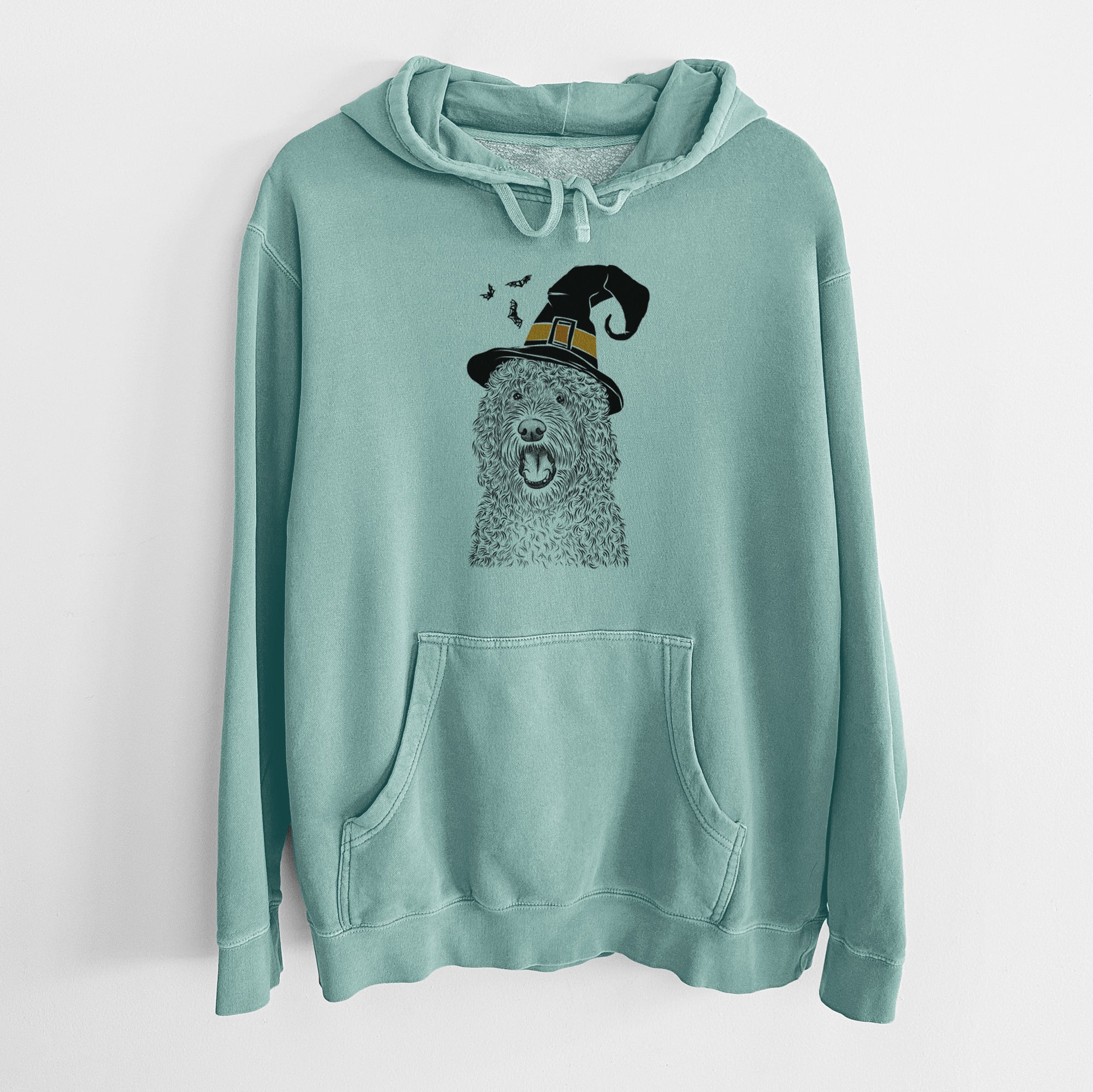 Witch Phillip the Portuguese Water Dog - Unisex Pigment Dyed Hoodie