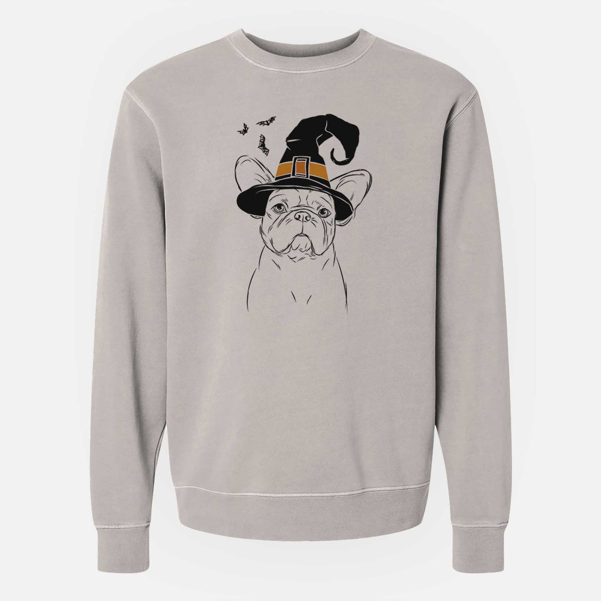 Witch Pierre the French Bulldog - Unisex Pigment Dyed Crew Sweatshirt