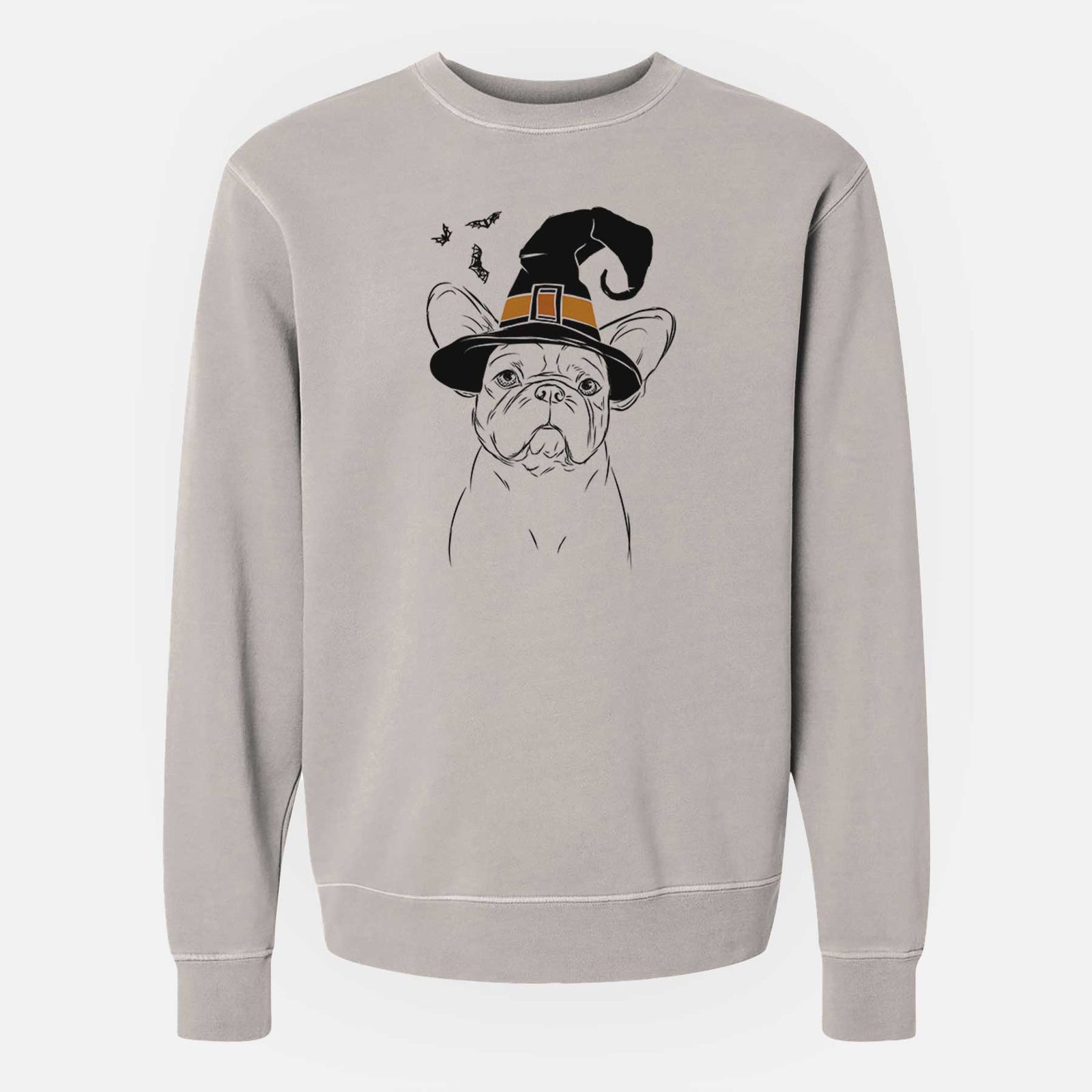 Witch Pierre the French Bulldog - Unisex Pigment Dyed Crew Sweatshirt
