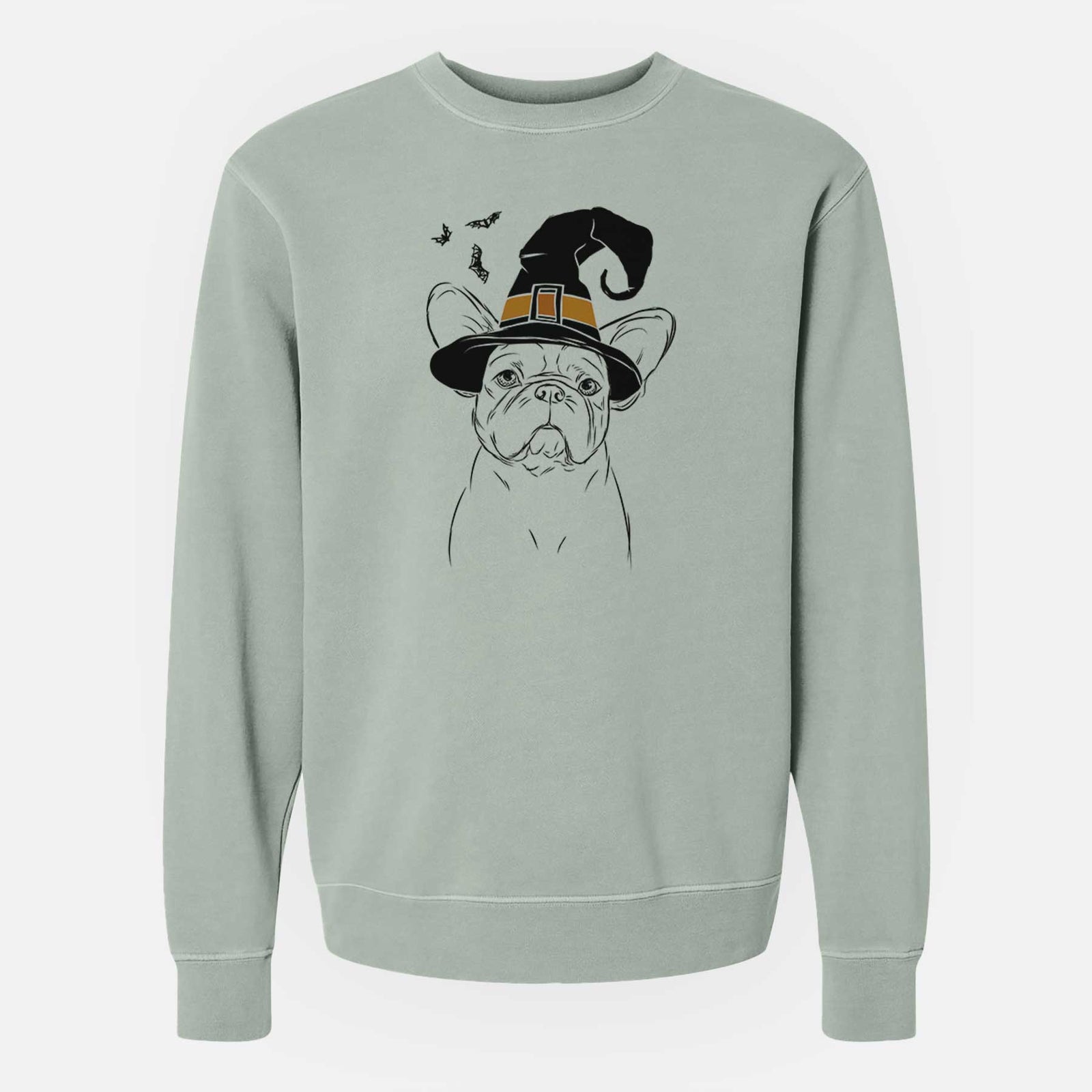 Witch Pierre the French Bulldog - Unisex Pigment Dyed Crew Sweatshirt