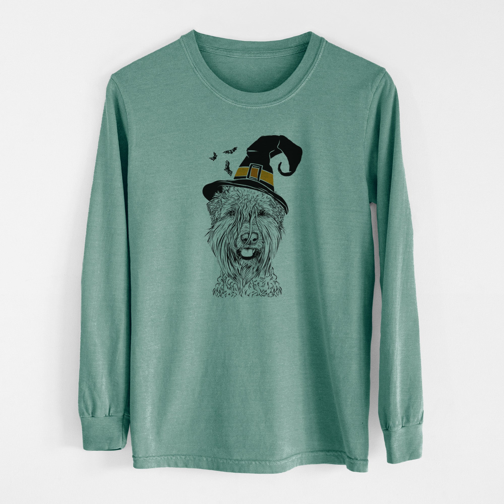 Witch Pierre the Soft Coated Wheaten Terrier - Men's Heavyweight 100% Cotton Long Sleeve
