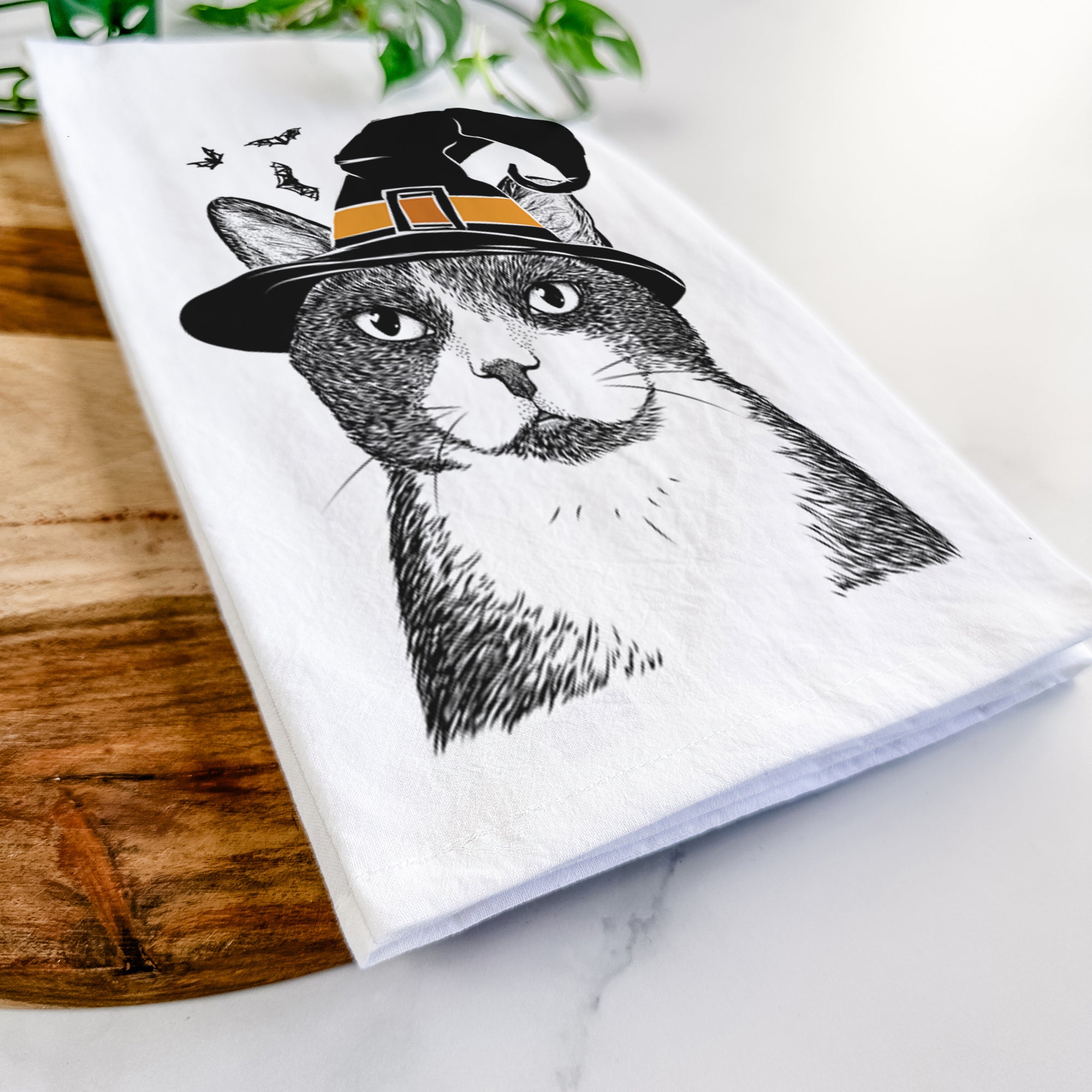 Pinky the Tuxedo Cat Tea Towel