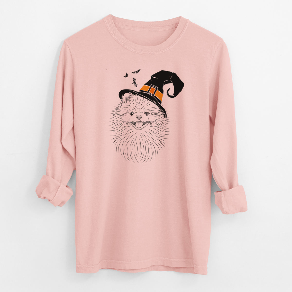 Witch Pirro the Pomeranian - Men's Heavyweight 100% Cotton Long Sleeve