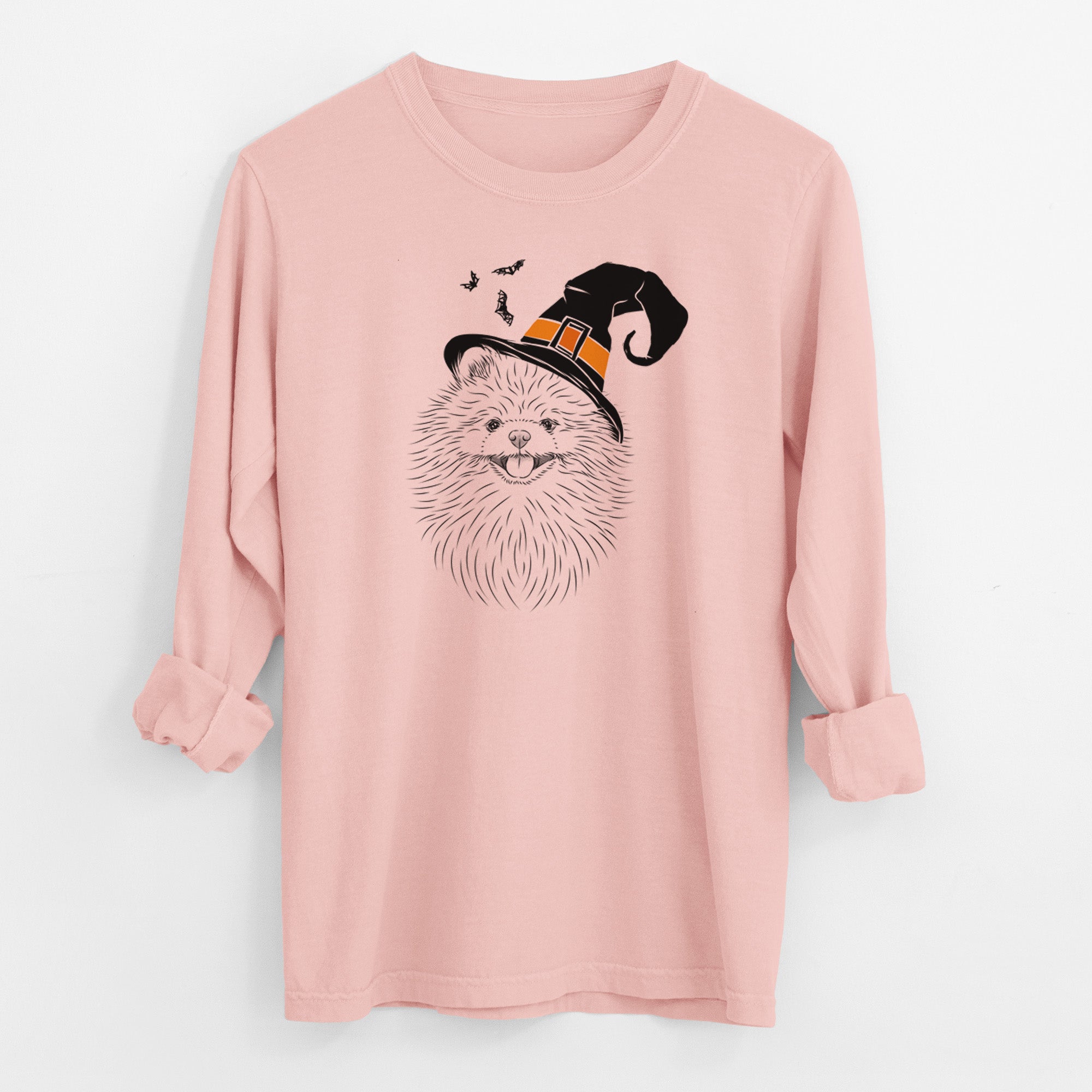 Witch Pirro the Pomeranian - Men's Heavyweight 100% Cotton Long Sleeve