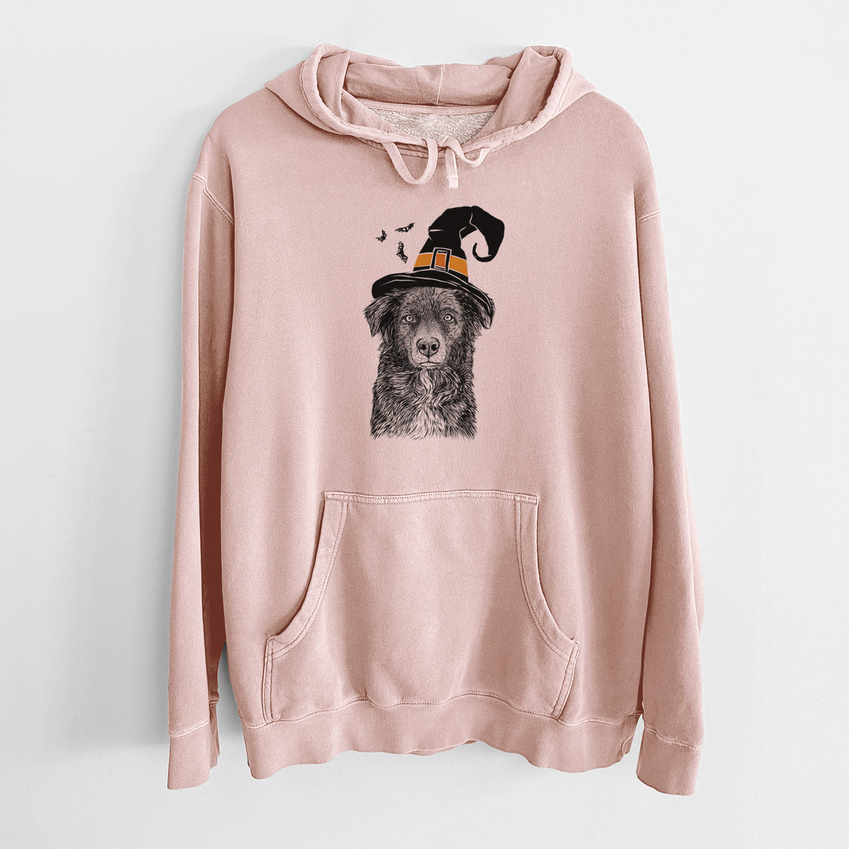 Witch Pixel the Australian Shepherd - Unisex Pigment Dyed Hoodie