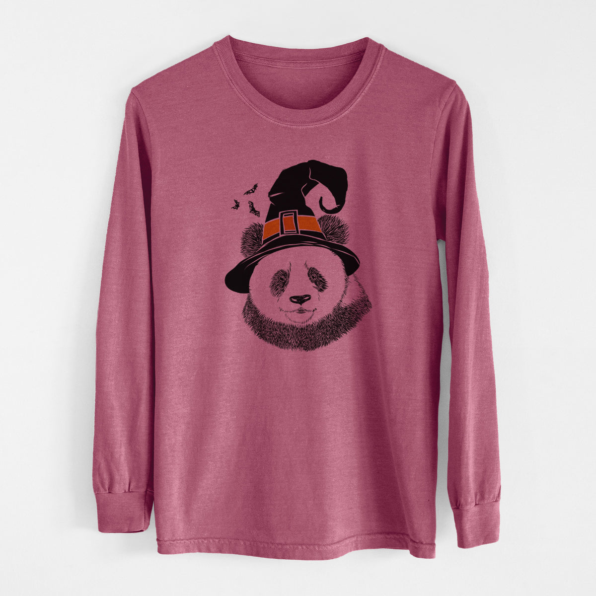Witch Po the Panda - Men's Heavyweight 100% Cotton Long Sleeve