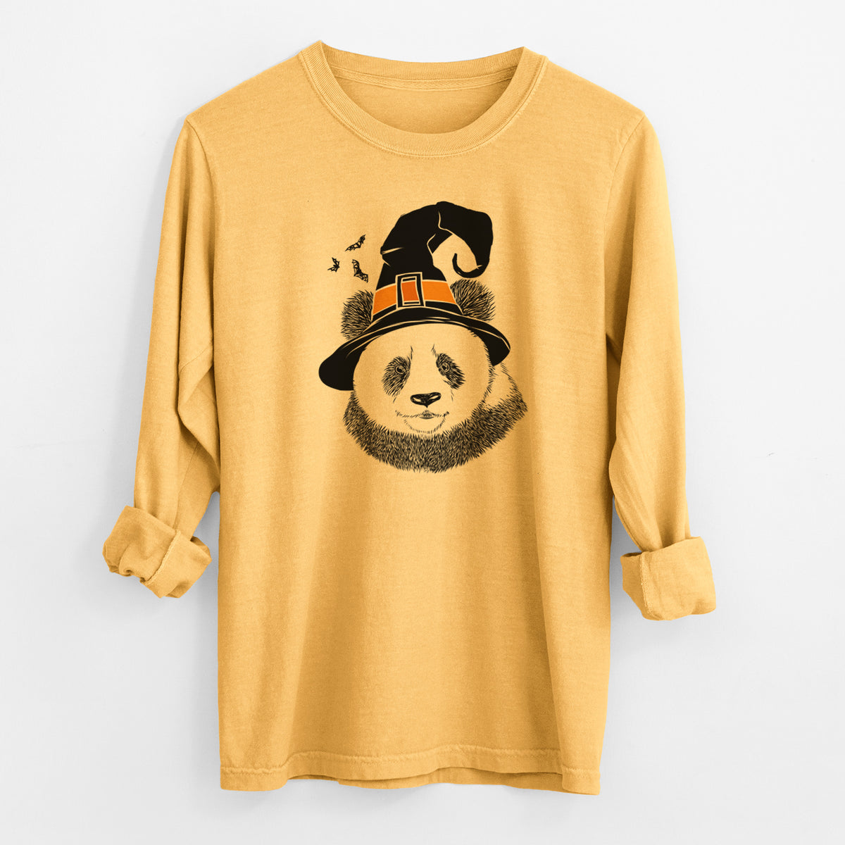 Witch Po the Panda - Men's Heavyweight 100% Cotton Long Sleeve