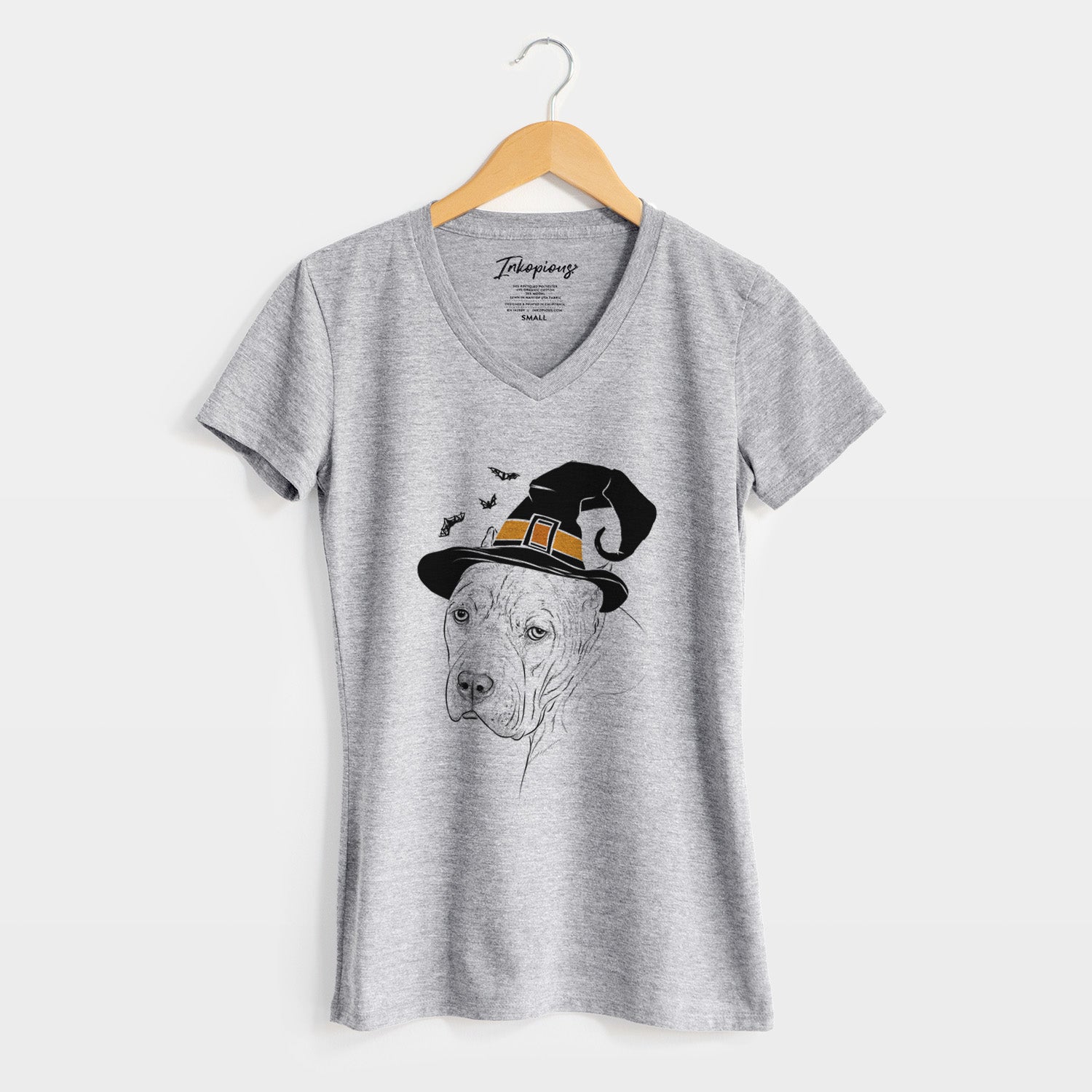 Witch Precious the Staffordshire Terrier - Women's Perfect V-neck Shirt