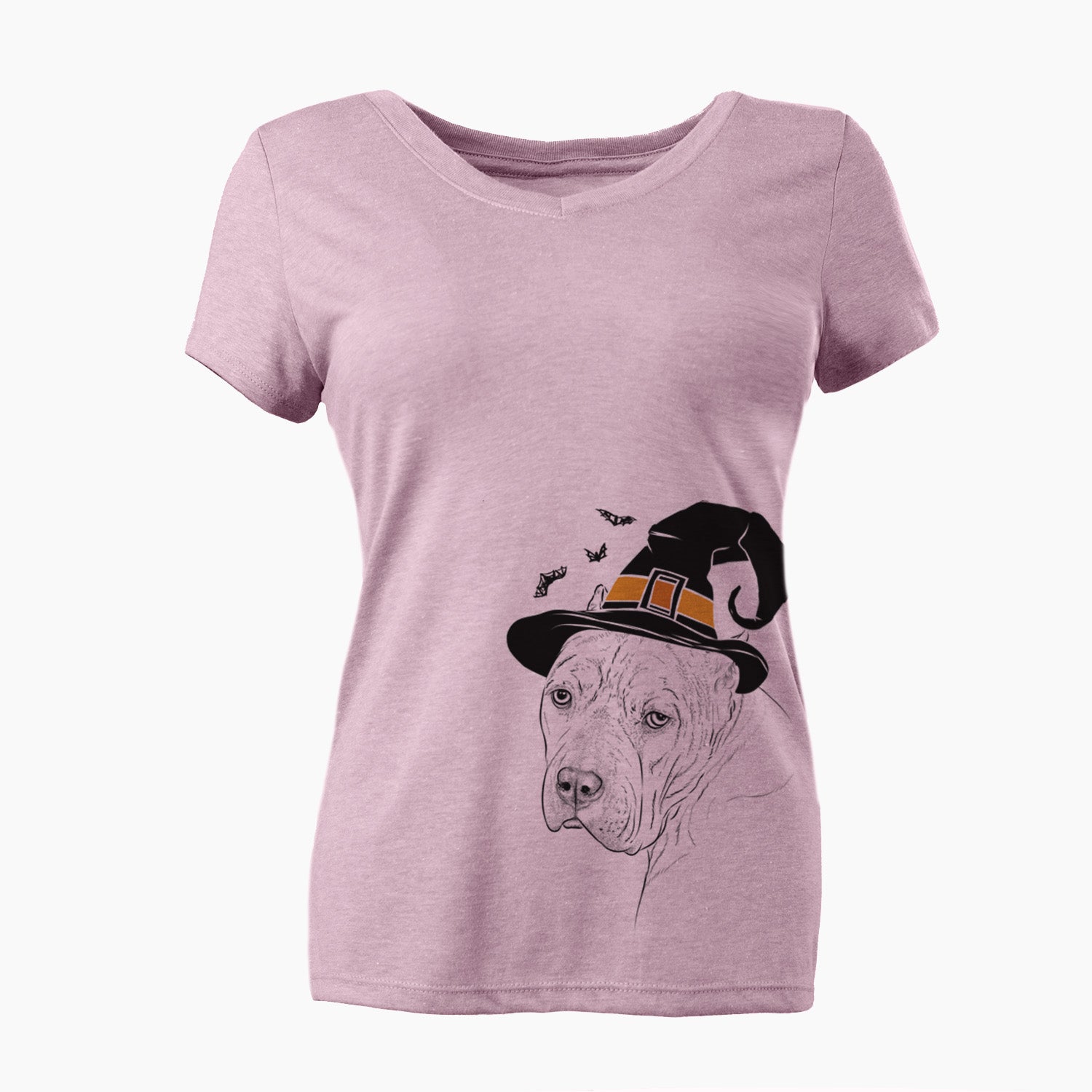 Witch Precious the Staffordshire Terrier - Women's Perfect V-neck Shirt