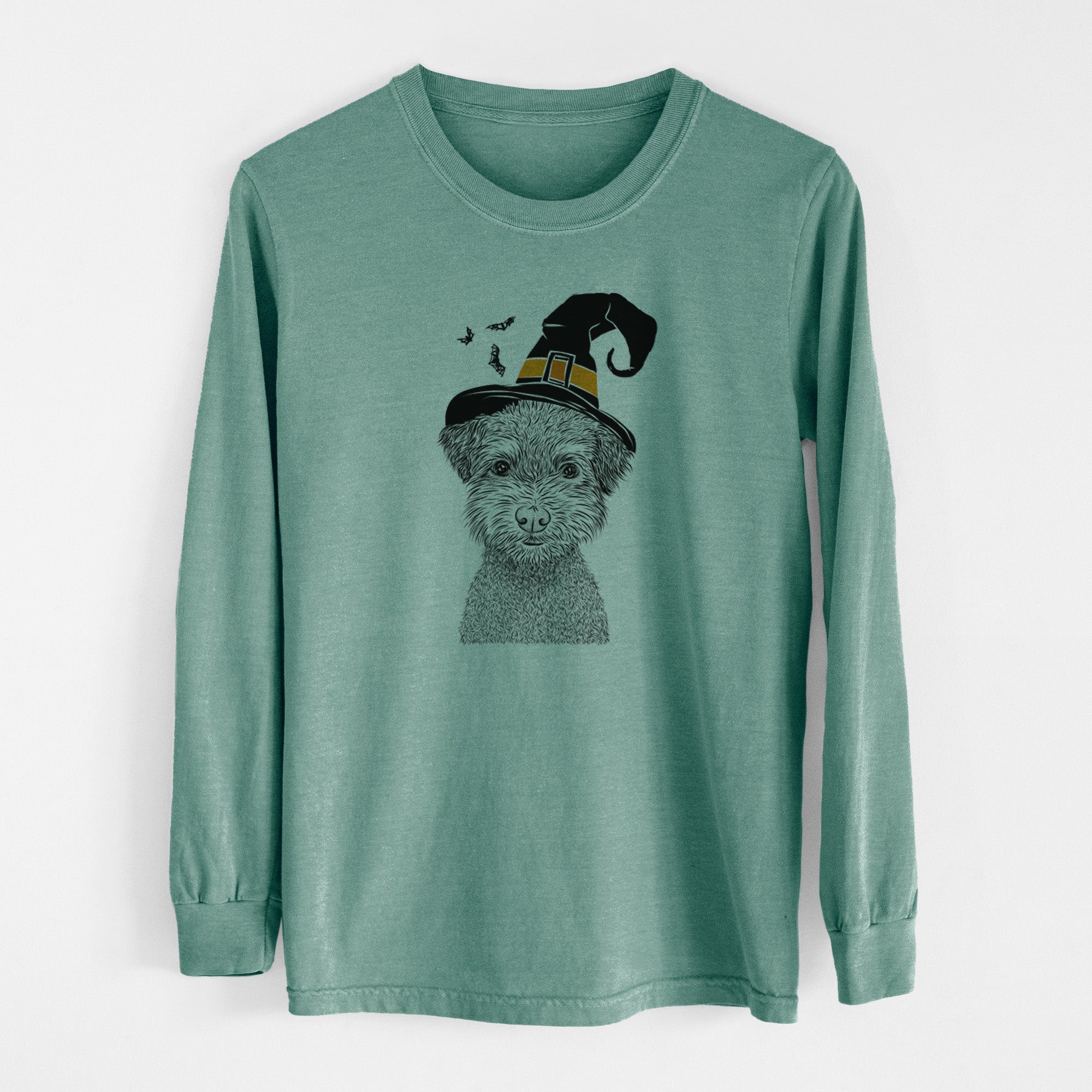 Witch Pretzel the Schnoodle - Men's Heavyweight 100% Cotton Long Sleeve