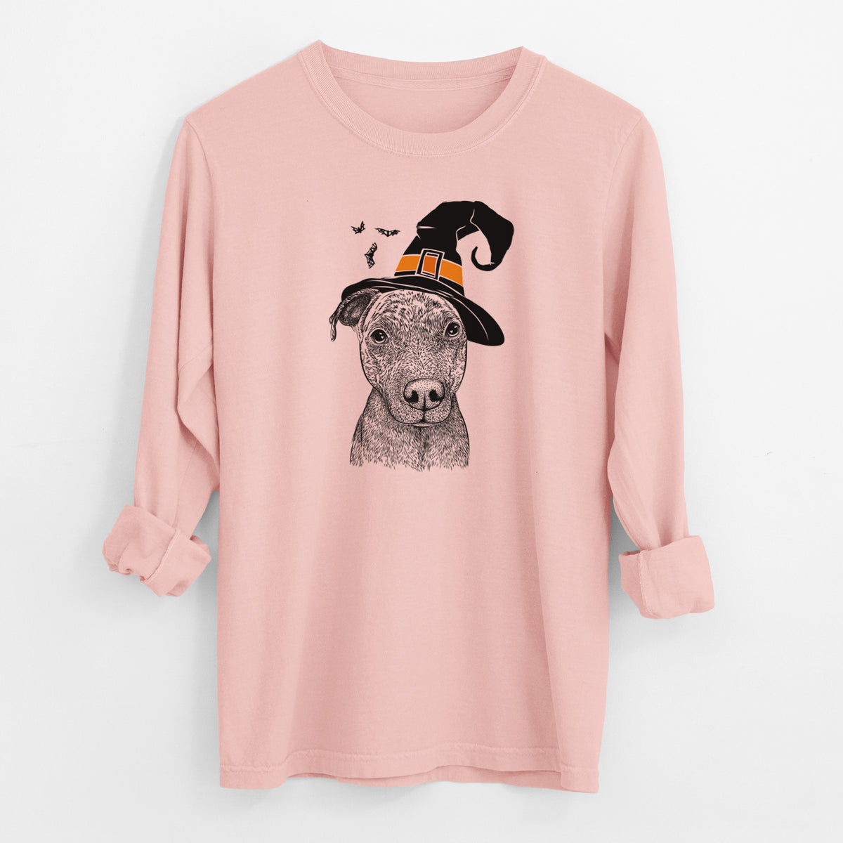 Witch Reeses the Pitbull - Men's Heavyweight 100% Cotton Long Sleeve