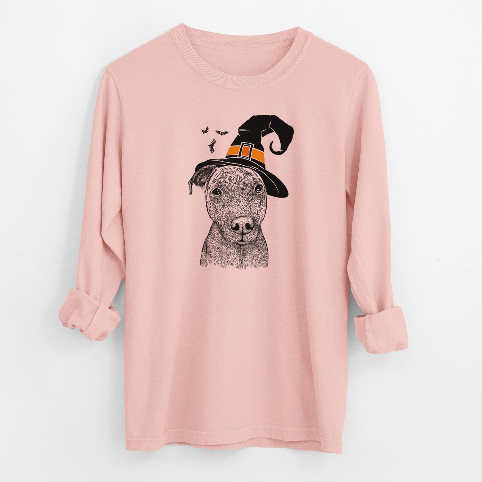 Witch Reeses the Pitbull - Men's Heavyweight 100% Cotton Long Sleeve