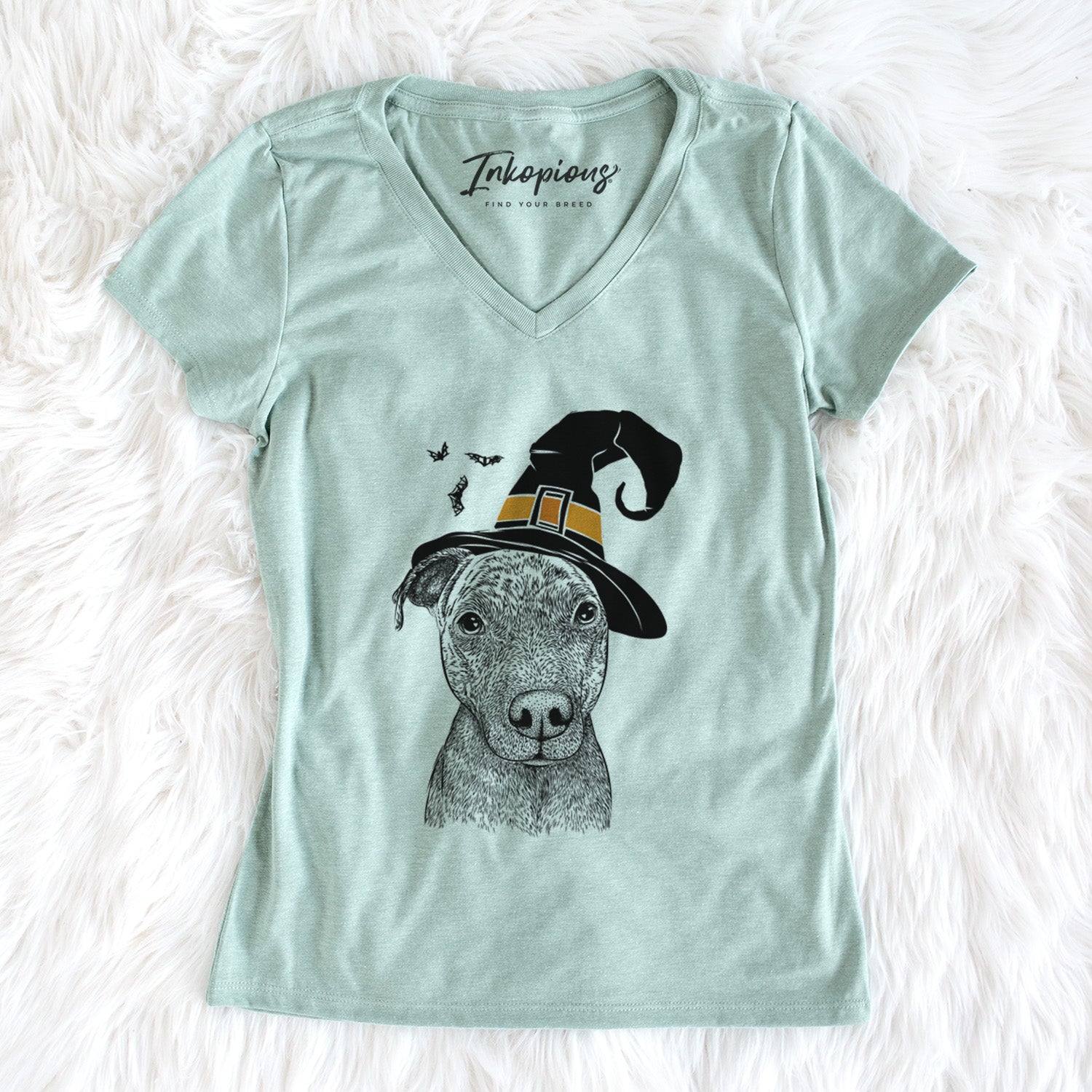 Witch Reeses the Pitbull - Women's Perfect V-neck Shirt