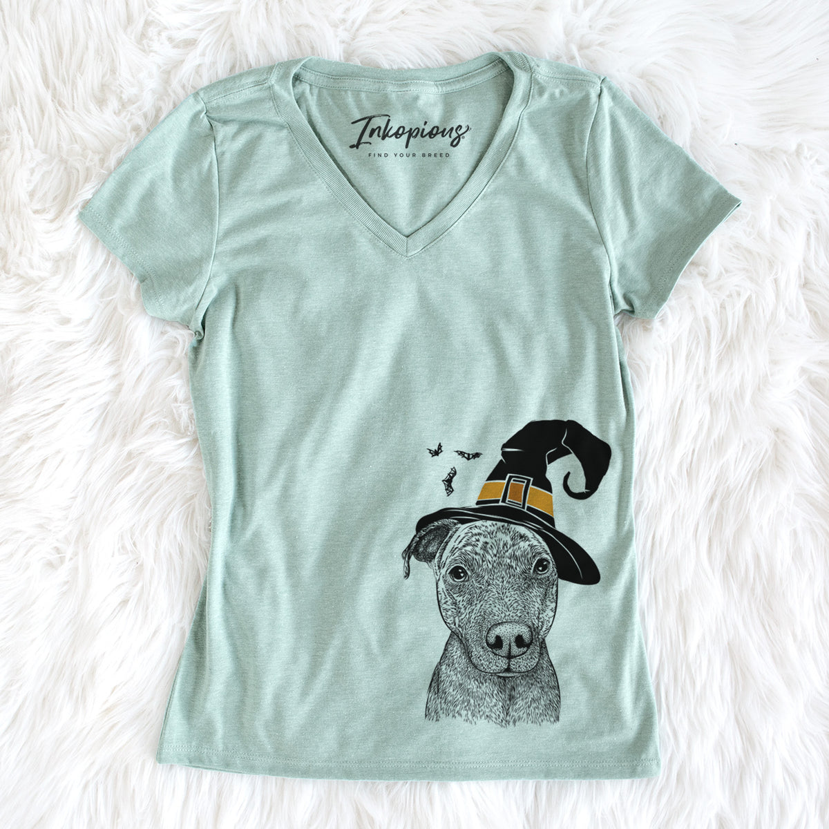 Witch Reeses the Pitbull - Women&#39;s Perfect V-neck Shirt