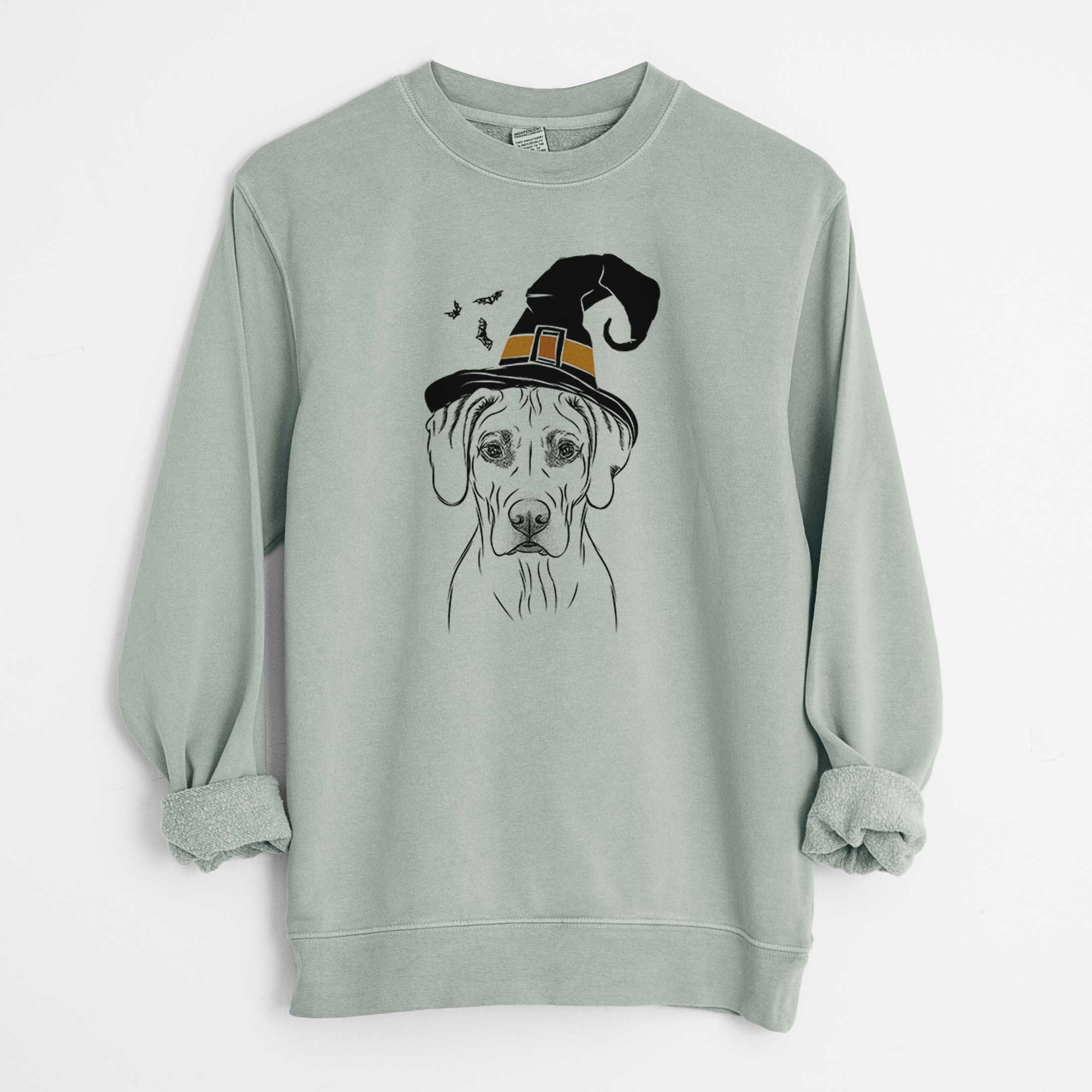 Witch Reid the Rhodesian Ridgeback - Unisex Pigment Dyed Crew Sweatshirt