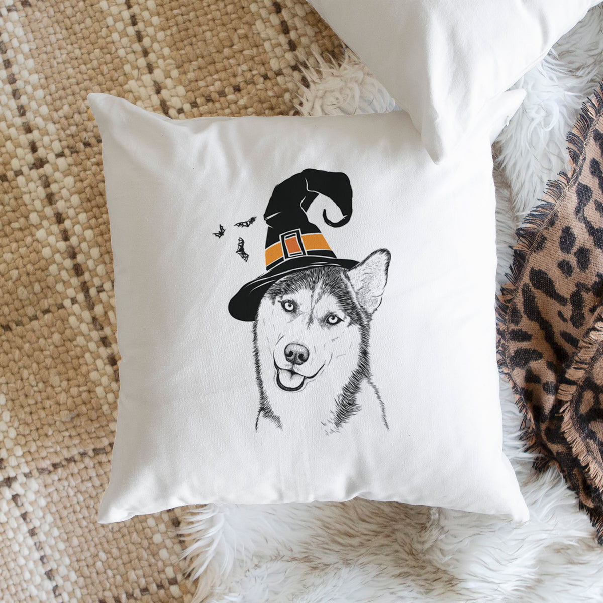 Remmie the Siberian Husky - Throw Pillow Cover