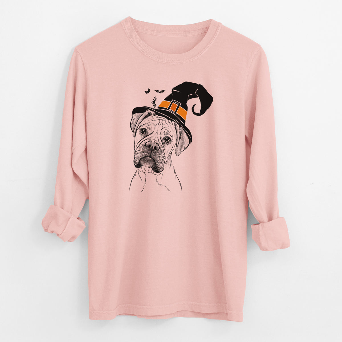 Witch Reuby the Boxer - Men's Heavyweight 100% Cotton Long Sleeve