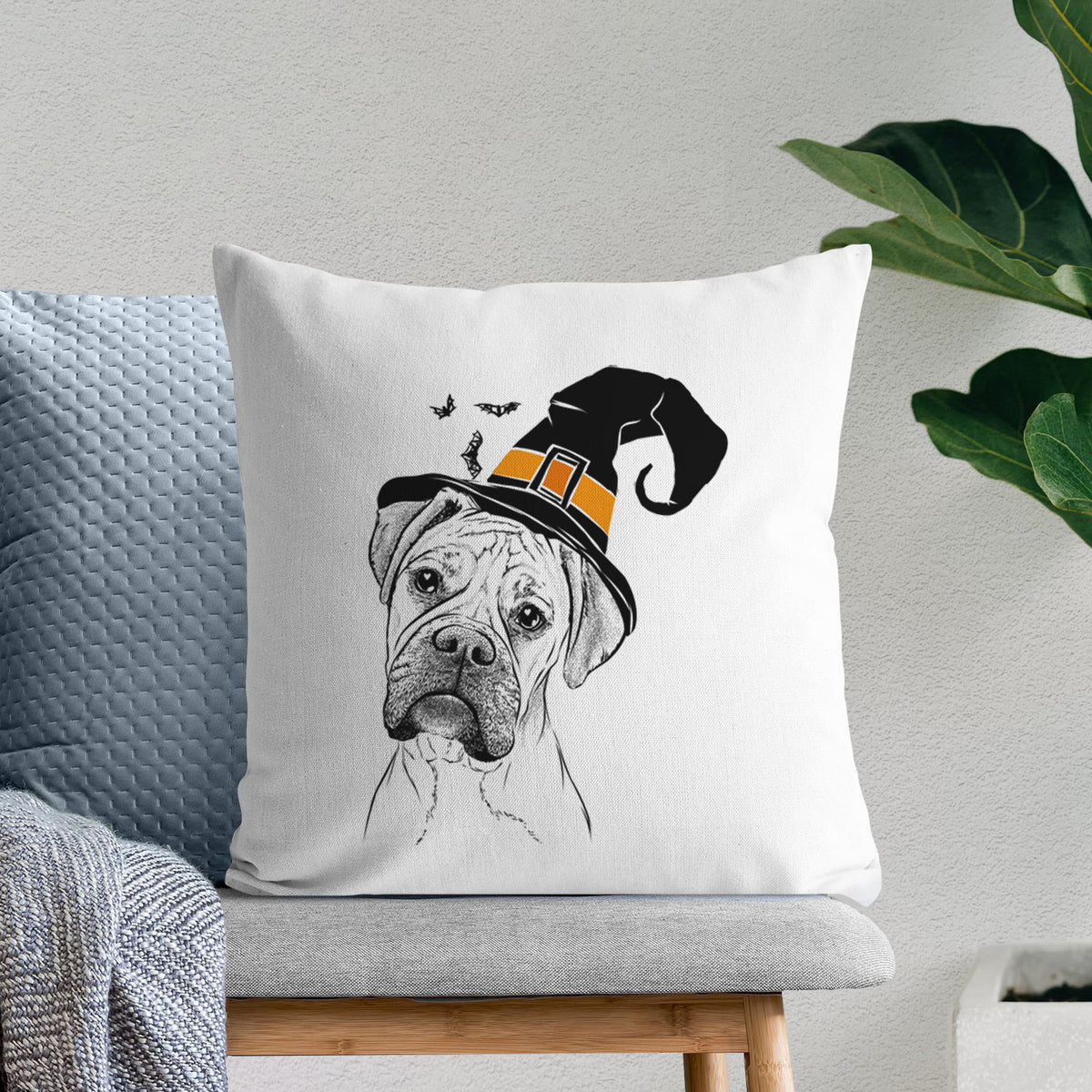 Reuby the Boxer - Throw Pillow Cover