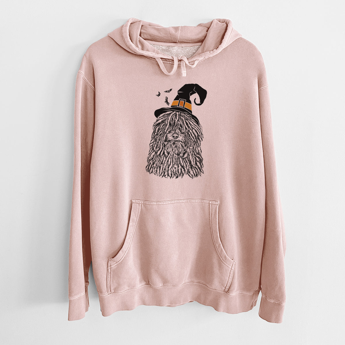 Witch Rezi the Puli - Unisex Pigment Dyed Hoodie