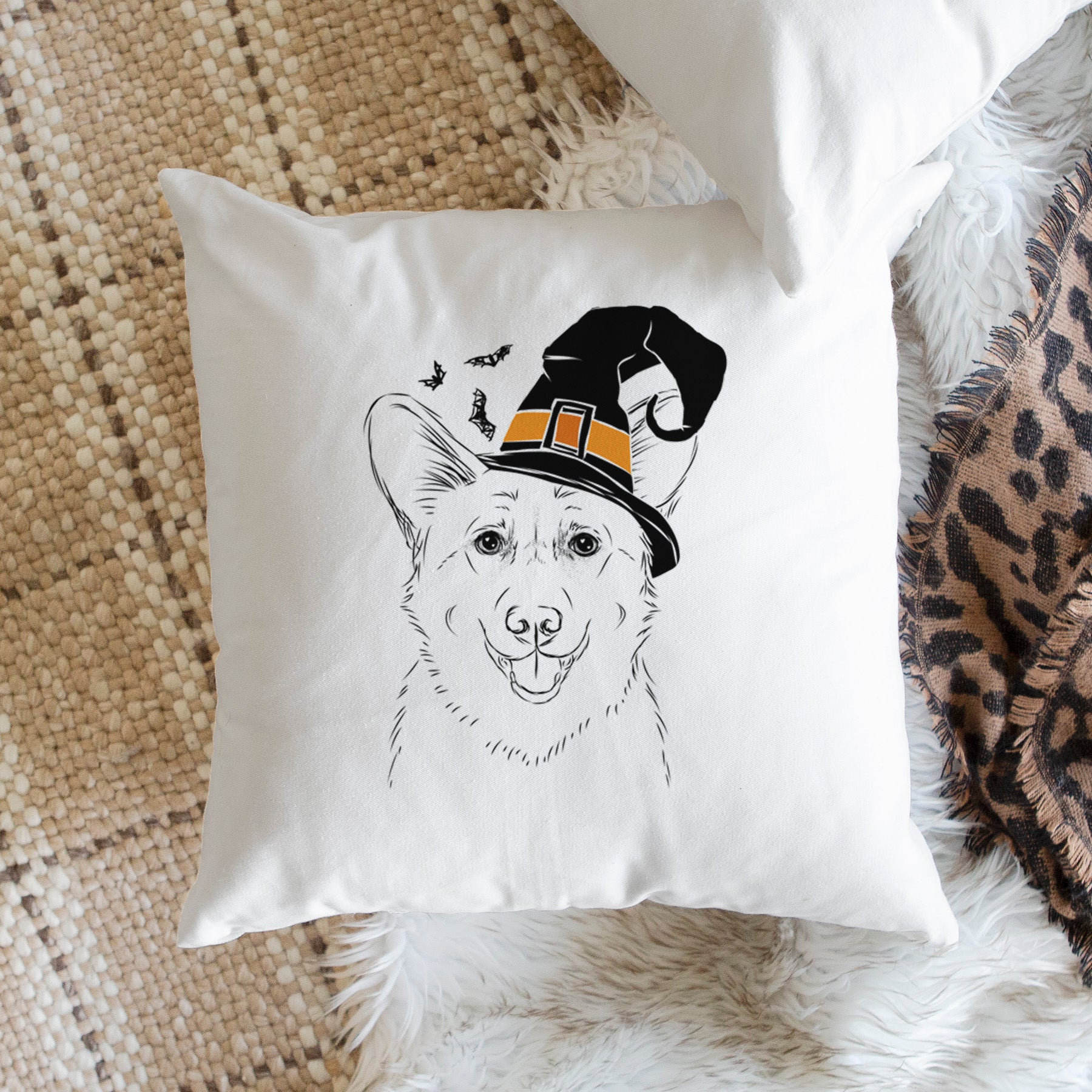 Ricco the Corgi - Throw Pillow Cover
