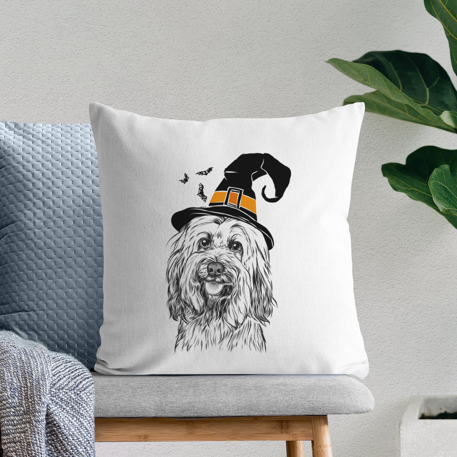 Rime the Tibetan Terrier - Throw Pillow Cover