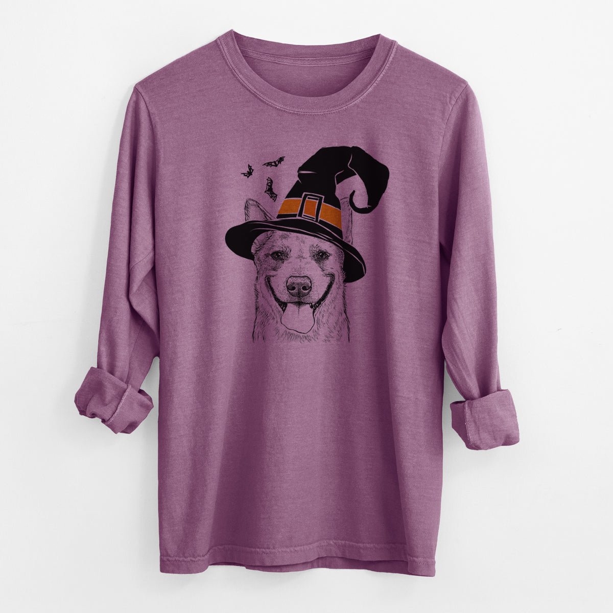 Witch Rio the Australian Cattle Dog - Men's Heavyweight 100% Cotton Long Sleeve