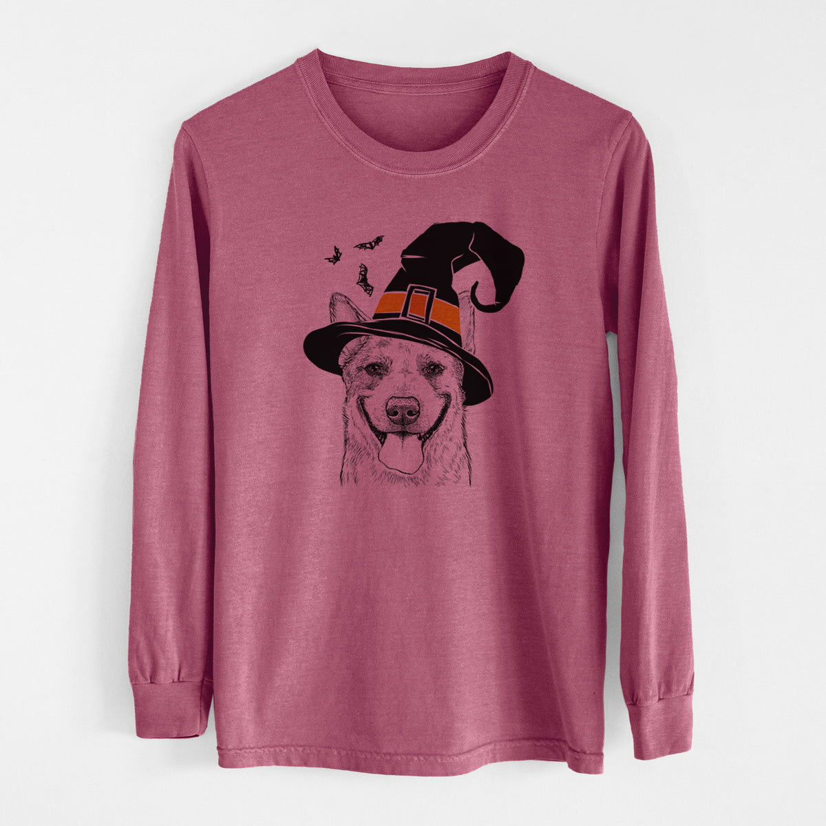 Witch Rio the Australian Cattle Dog - Men's Heavyweight 100% Cotton Long Sleeve