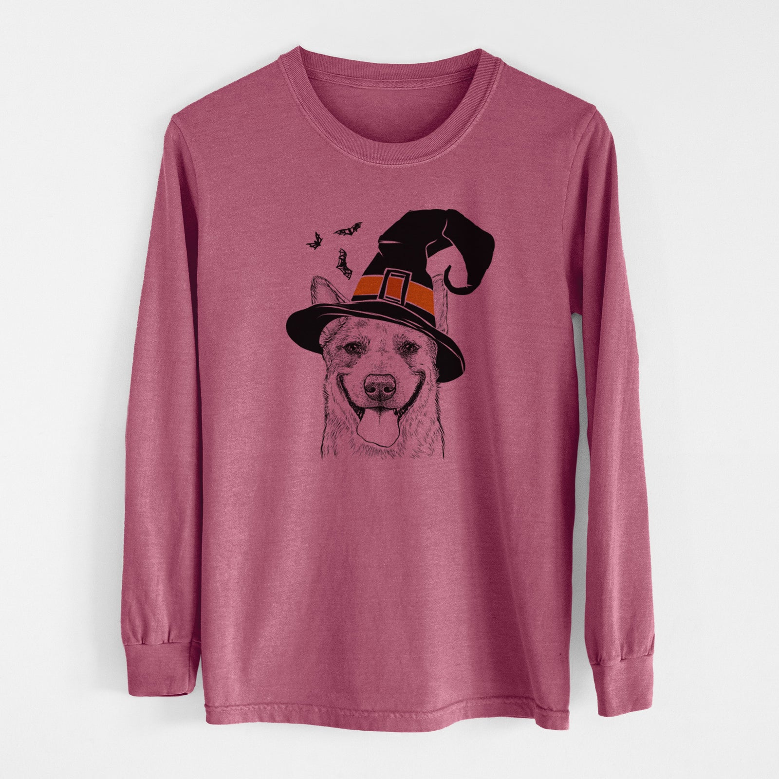 Witch Rio the Australian Cattle Dog - Men's Heavyweight 100% Cotton Long Sleeve