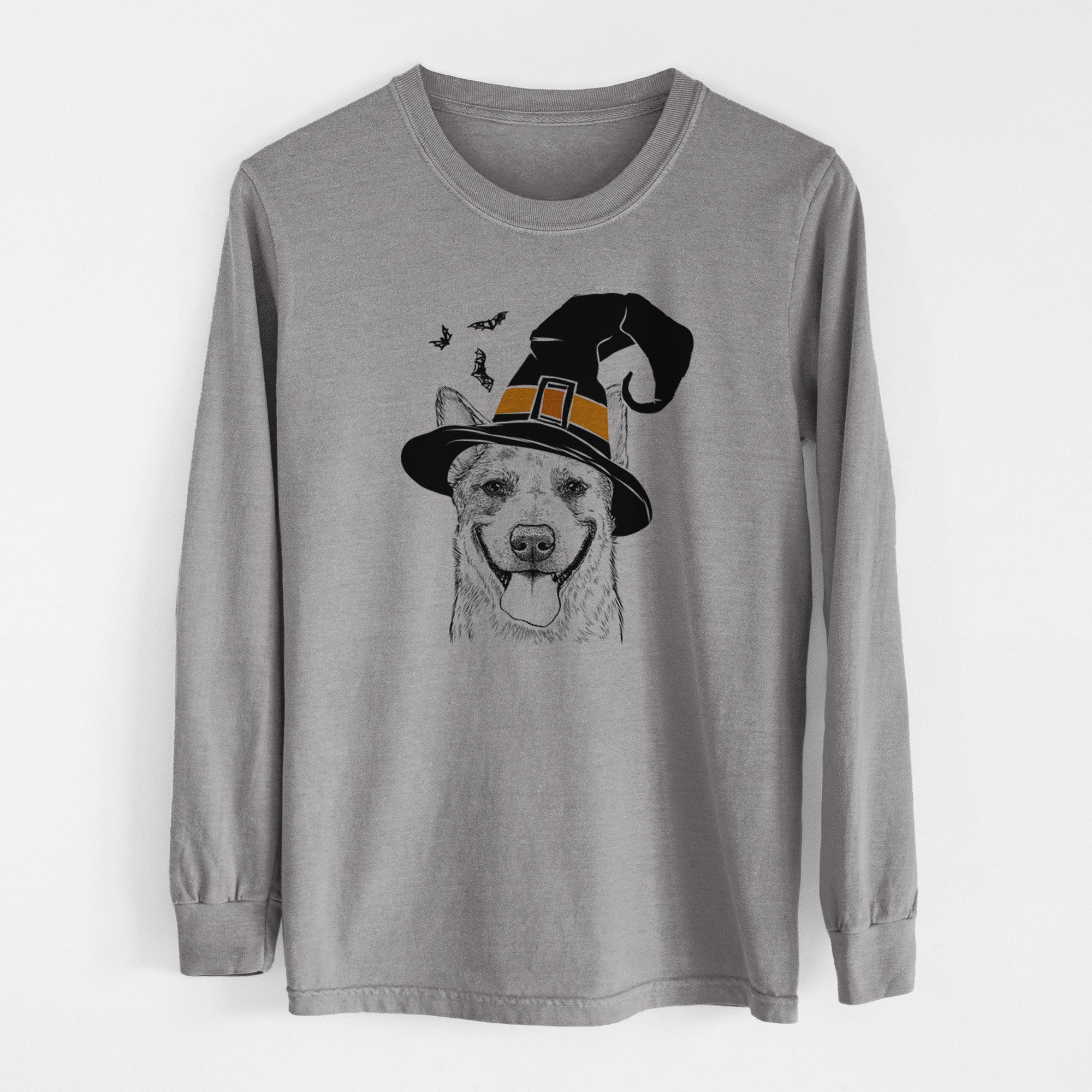 Witch Rio the Australian Cattle Dog - Men's Heavyweight 100% Cotton Long Sleeve