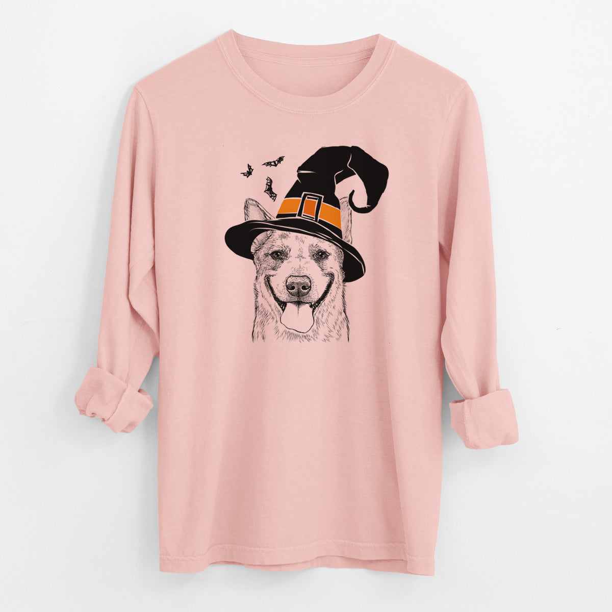 Witch Rio the Australian Cattle Dog - Men's Heavyweight 100% Cotton Long Sleeve