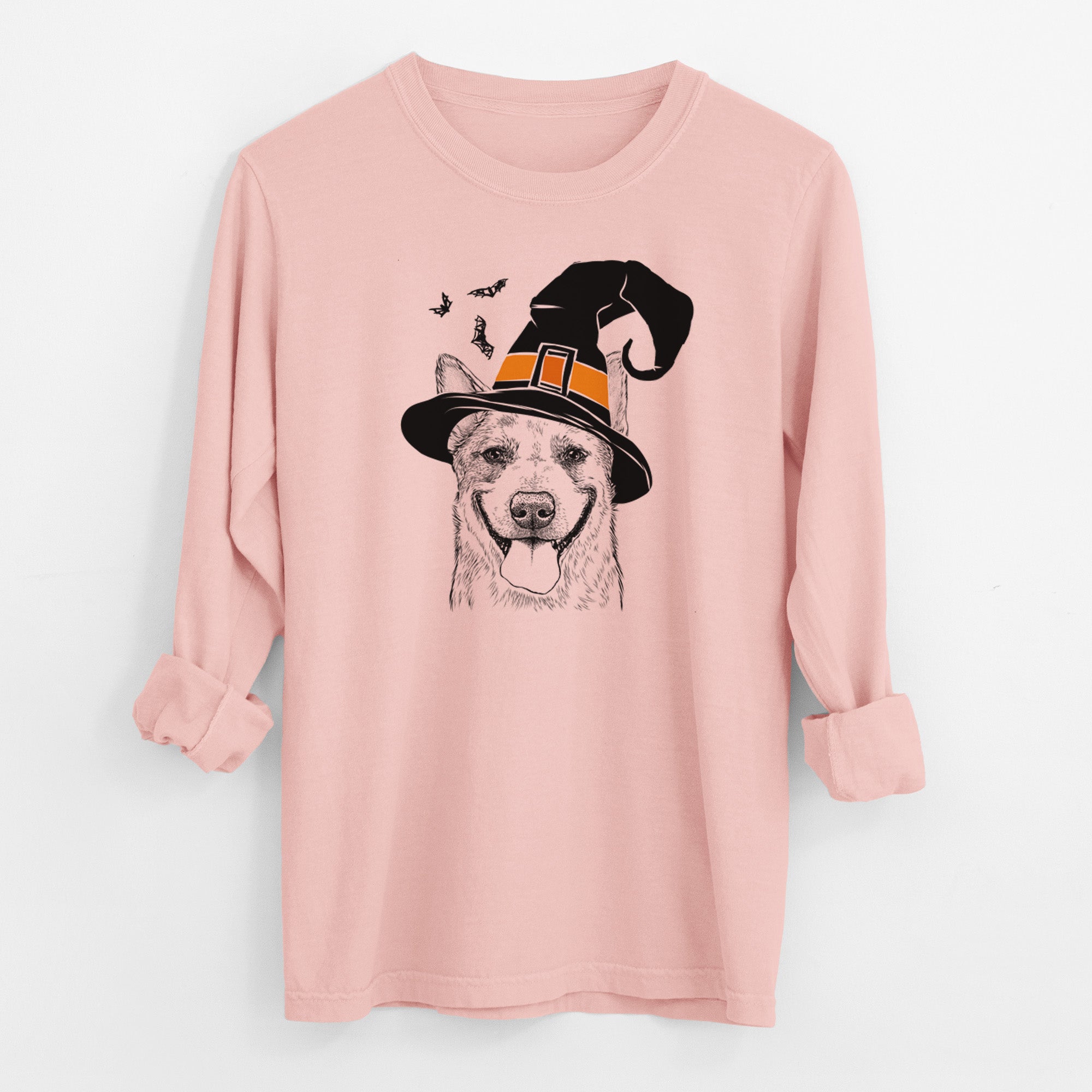 Witch Rio the Australian Cattle Dog - Men's Heavyweight 100% Cotton Long Sleeve