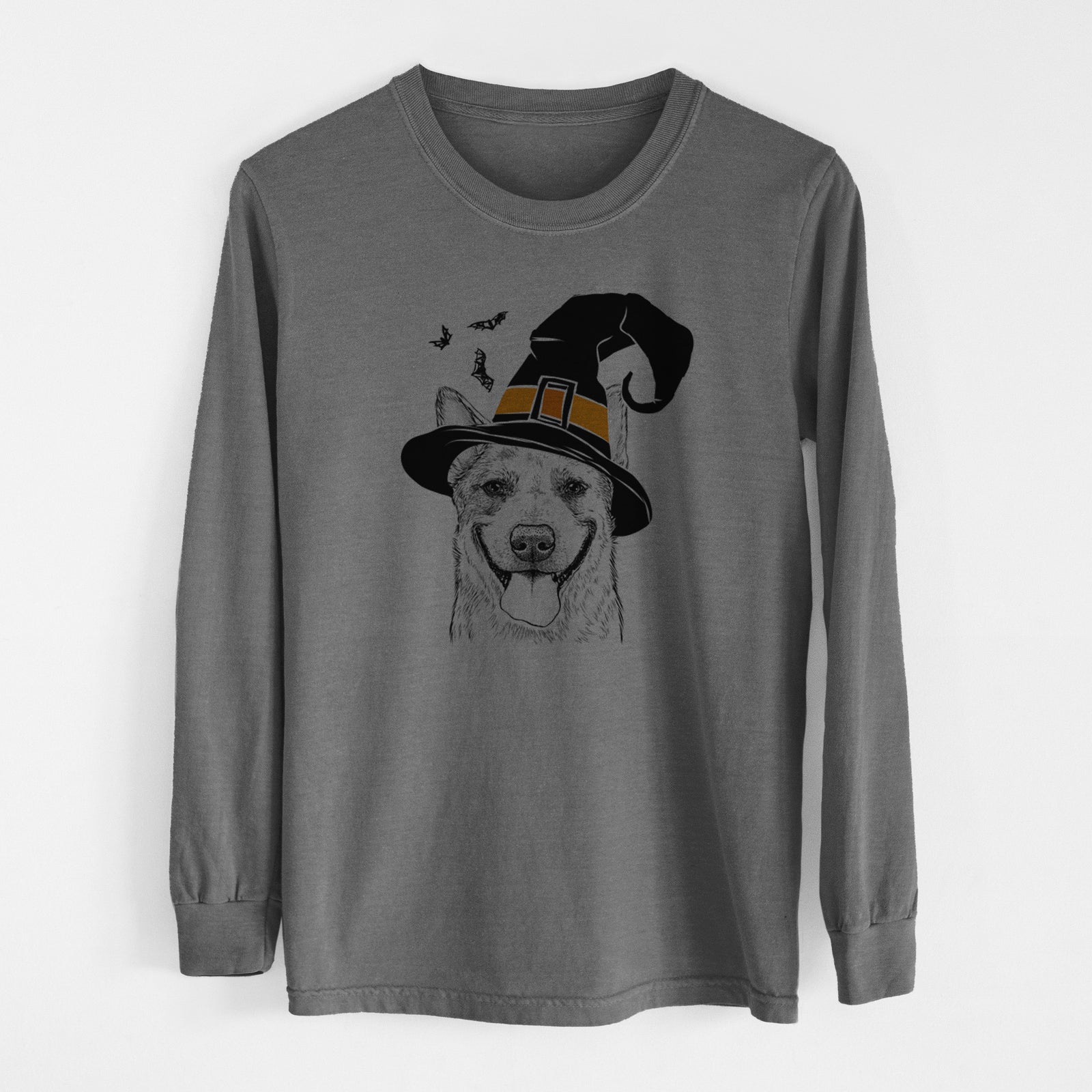Witch Rio the Australian Cattle Dog - Men's Heavyweight 100% Cotton Long Sleeve
