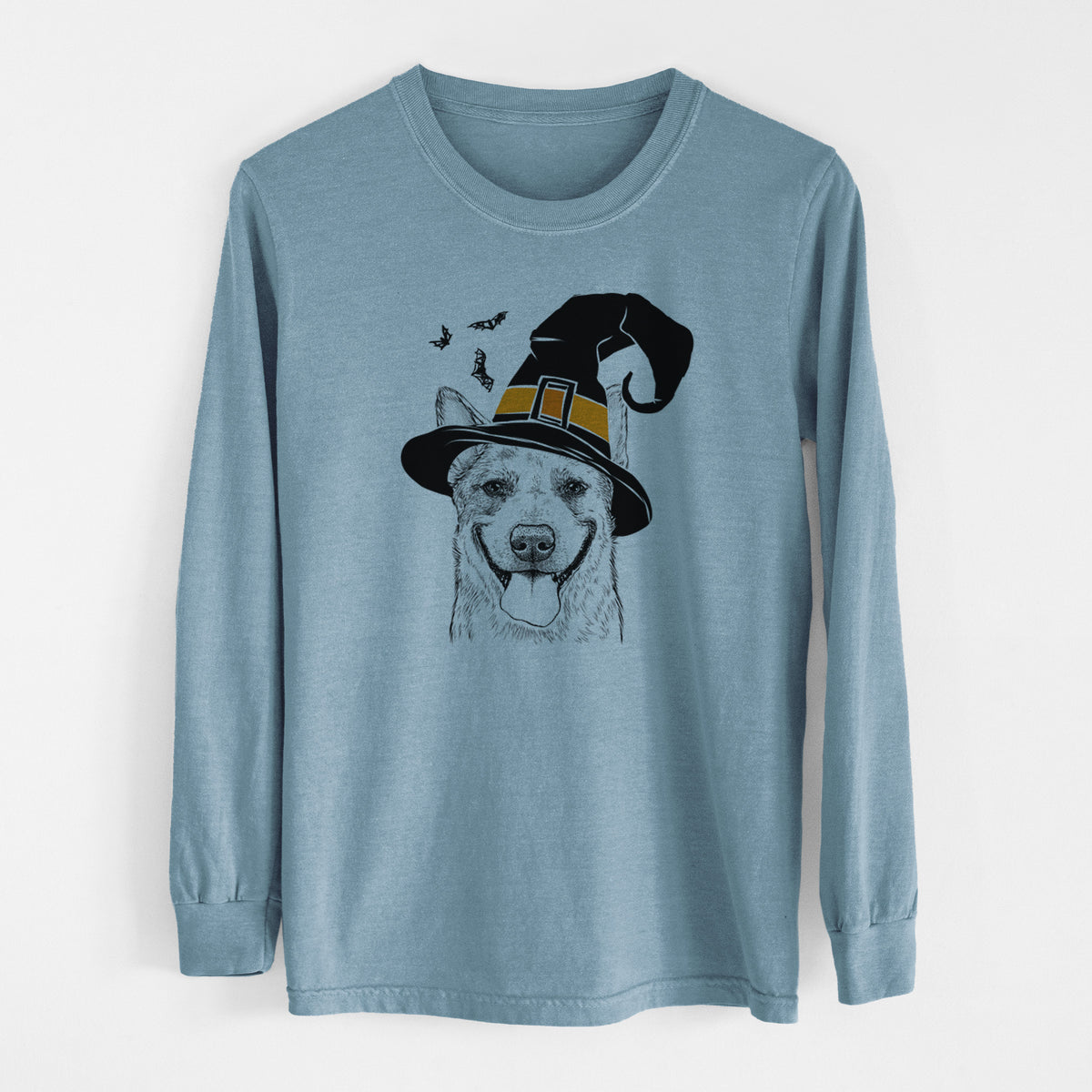 Witch Rio the Australian Cattle Dog - Men's Heavyweight 100% Cotton Long Sleeve