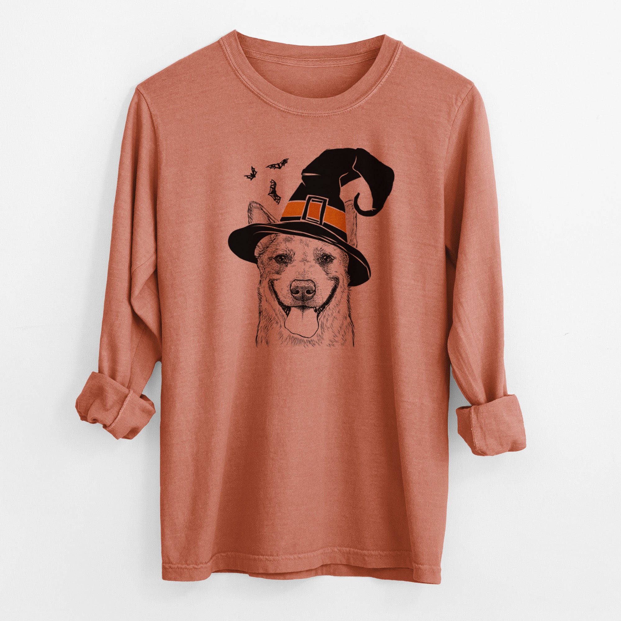 Witch Rio the Australian Cattle Dog - Men's Heavyweight 100% Cotton Long Sleeve