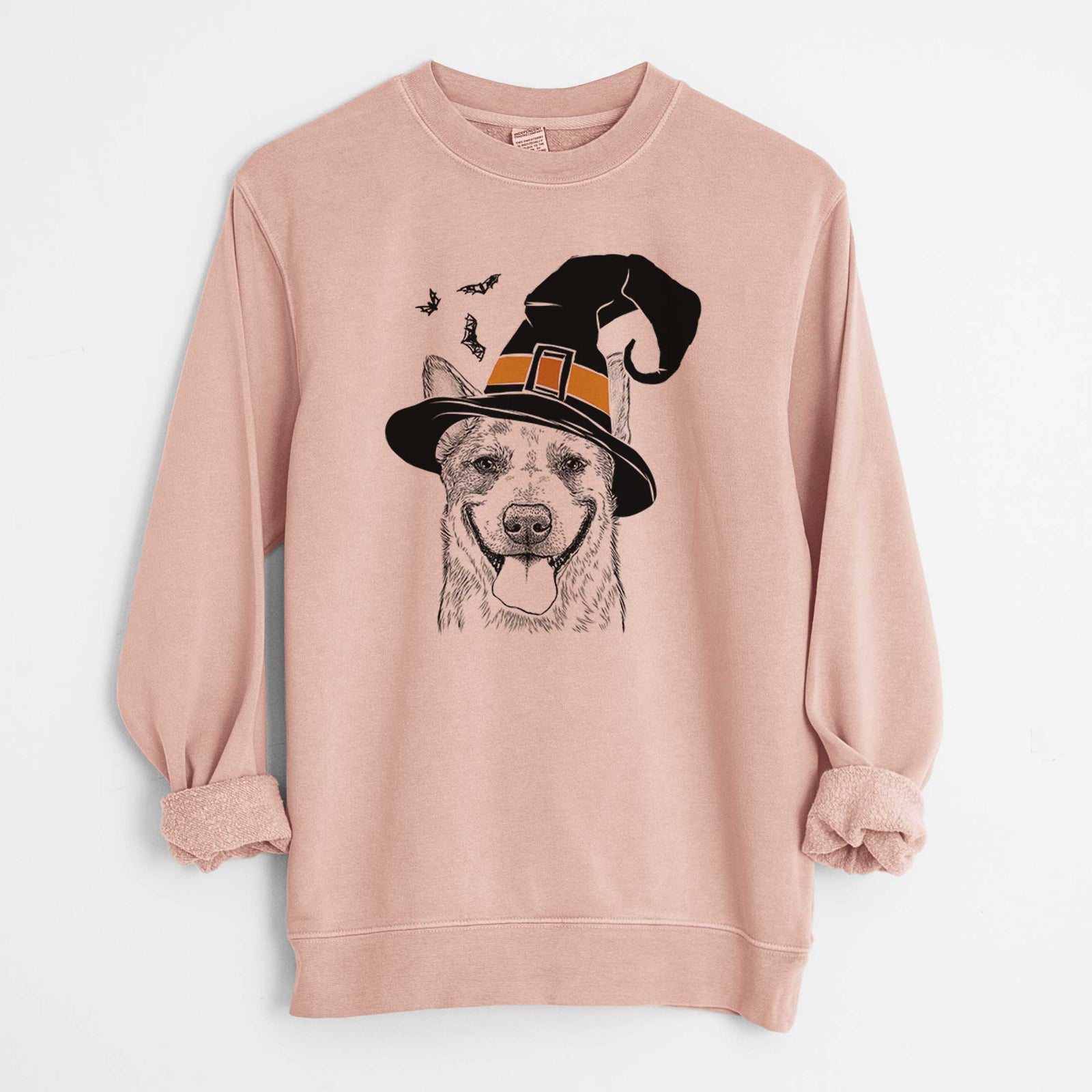 Witch Rio the Australian Cattle Dog - Unisex Pigment Dyed Crew Sweatshirt
