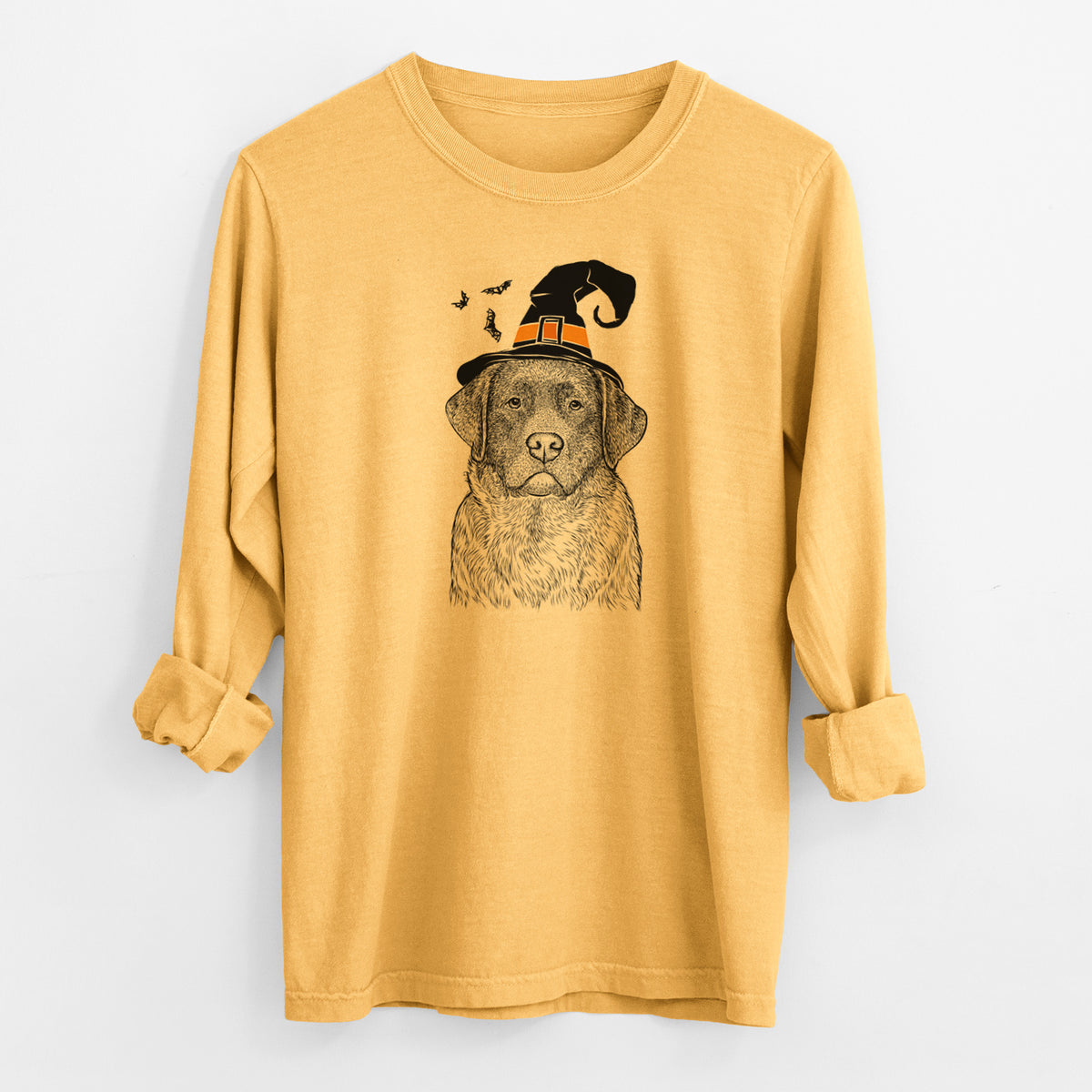 Witch River the English Labrador Retriever - Men's Heavyweight 100% Cotton Long Sleeve