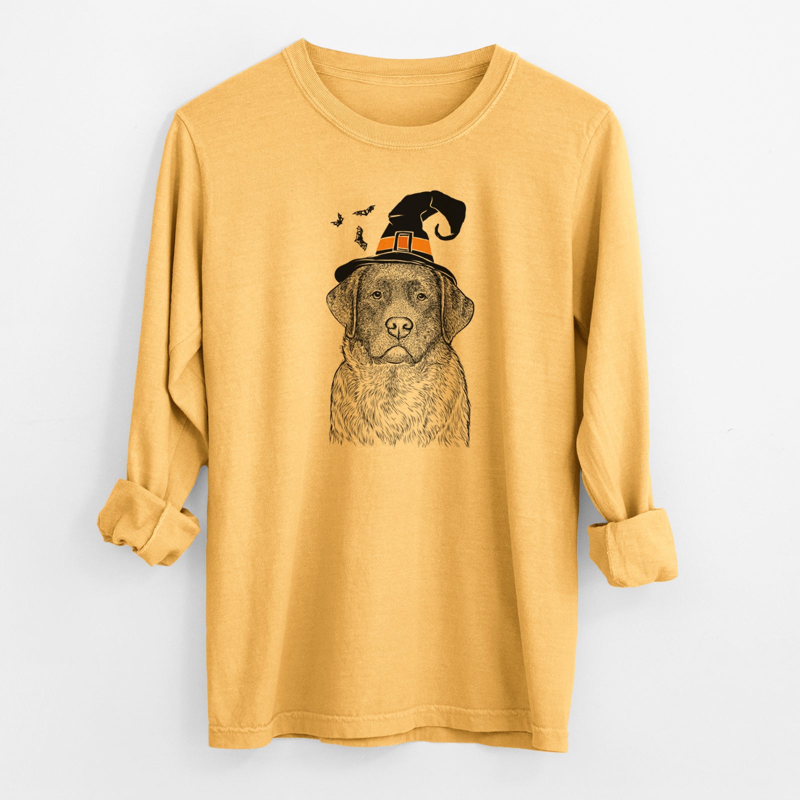 Witch River the English Labrador Retriever - Men's Heavyweight 100% Cotton Long Sleeve