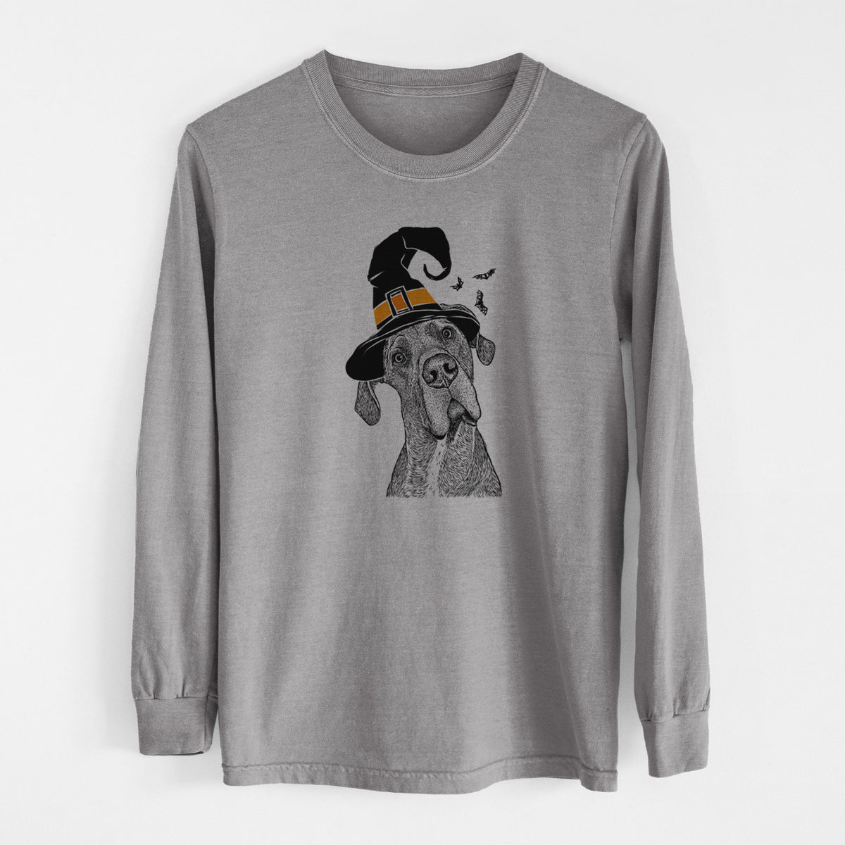 Witch River the Great Dane - Men's Heavyweight 100% Cotton Long Sleeve