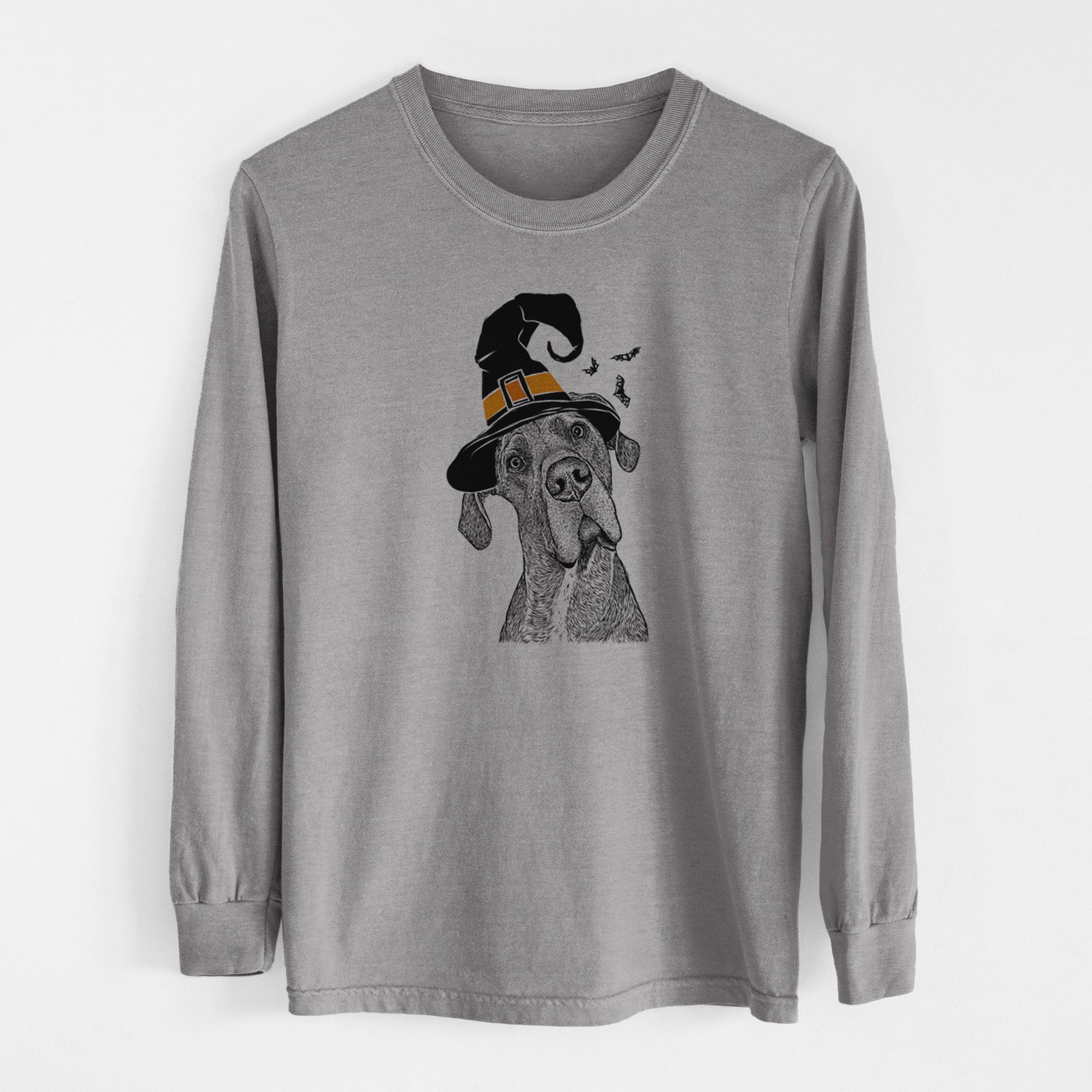 Witch River the Great Dane - Men's Heavyweight 100% Cotton Long Sleeve
