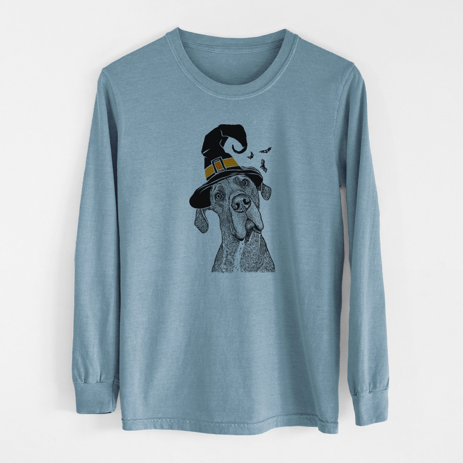 Witch River the Great Dane - Men's Heavyweight 100% Cotton Long Sleeve